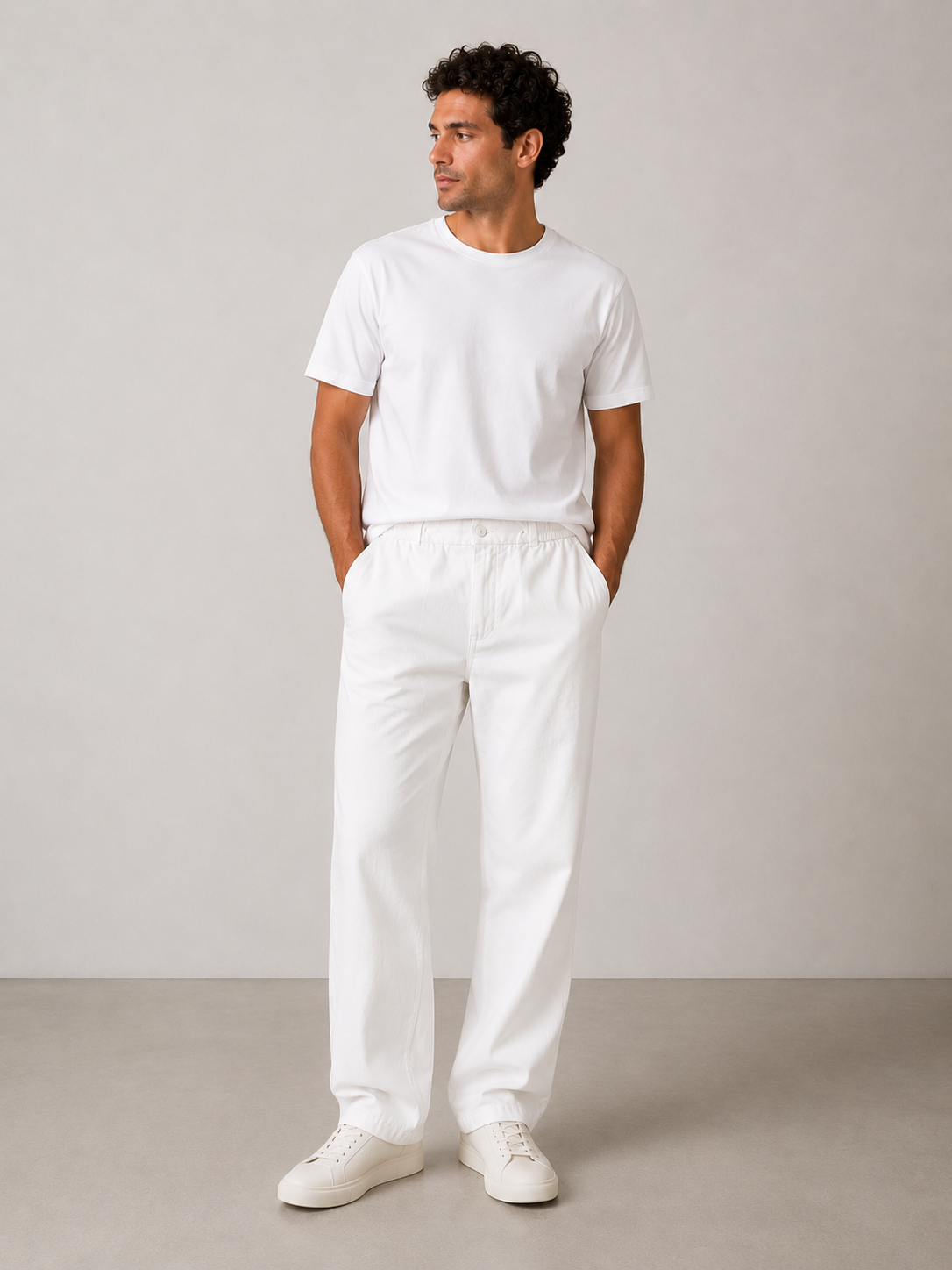Pantalon en lin - blanc