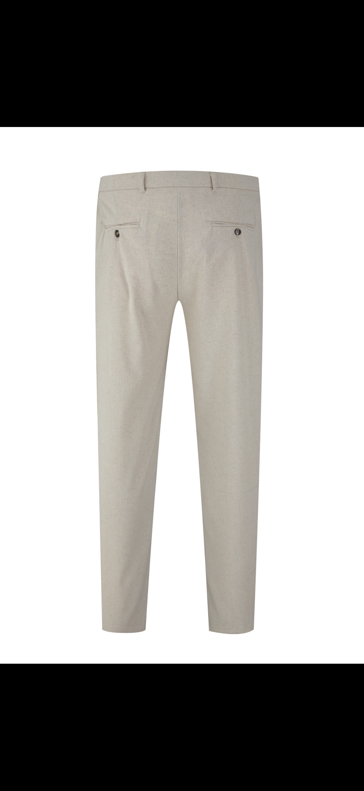 Pantalon effet lin - beige