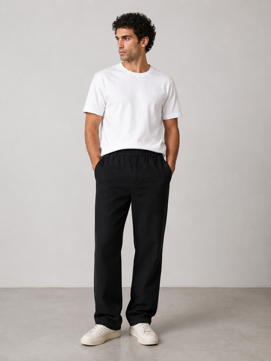 Pantalon en lin - noir