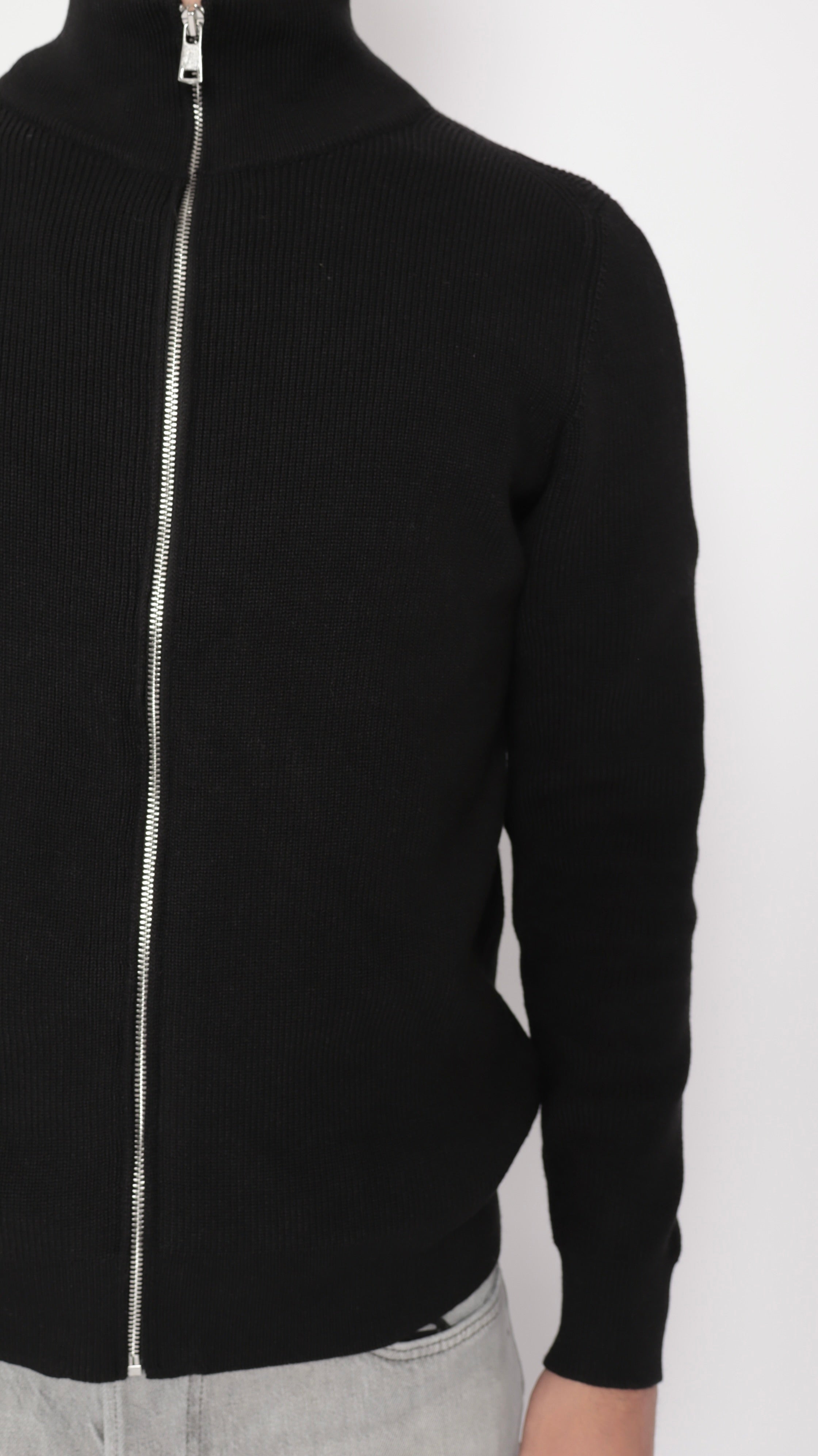 Veste maille texturé - noir - NO LIMIT