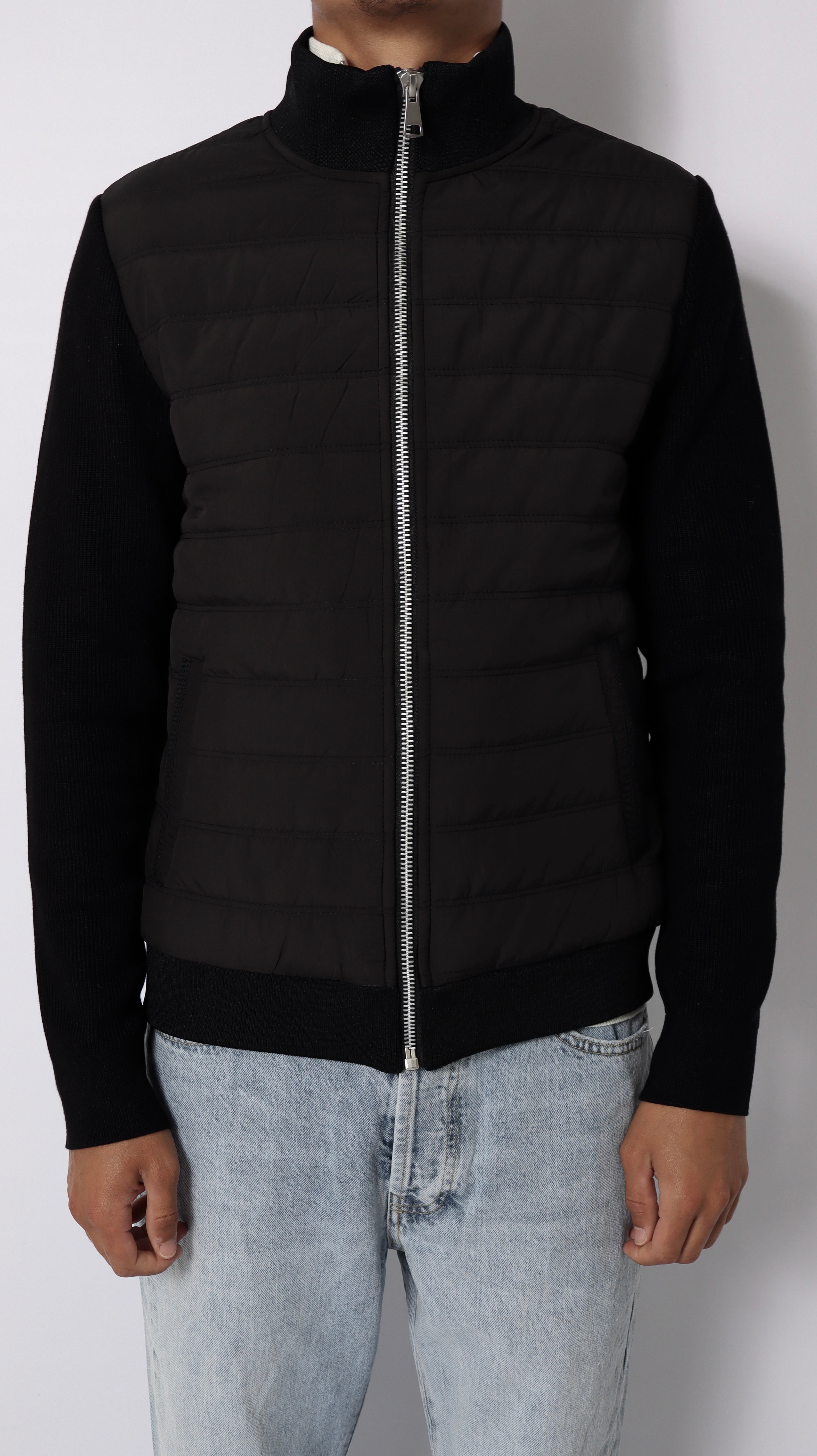 Veste Knit & Puffer – Noir - NO LIMIT