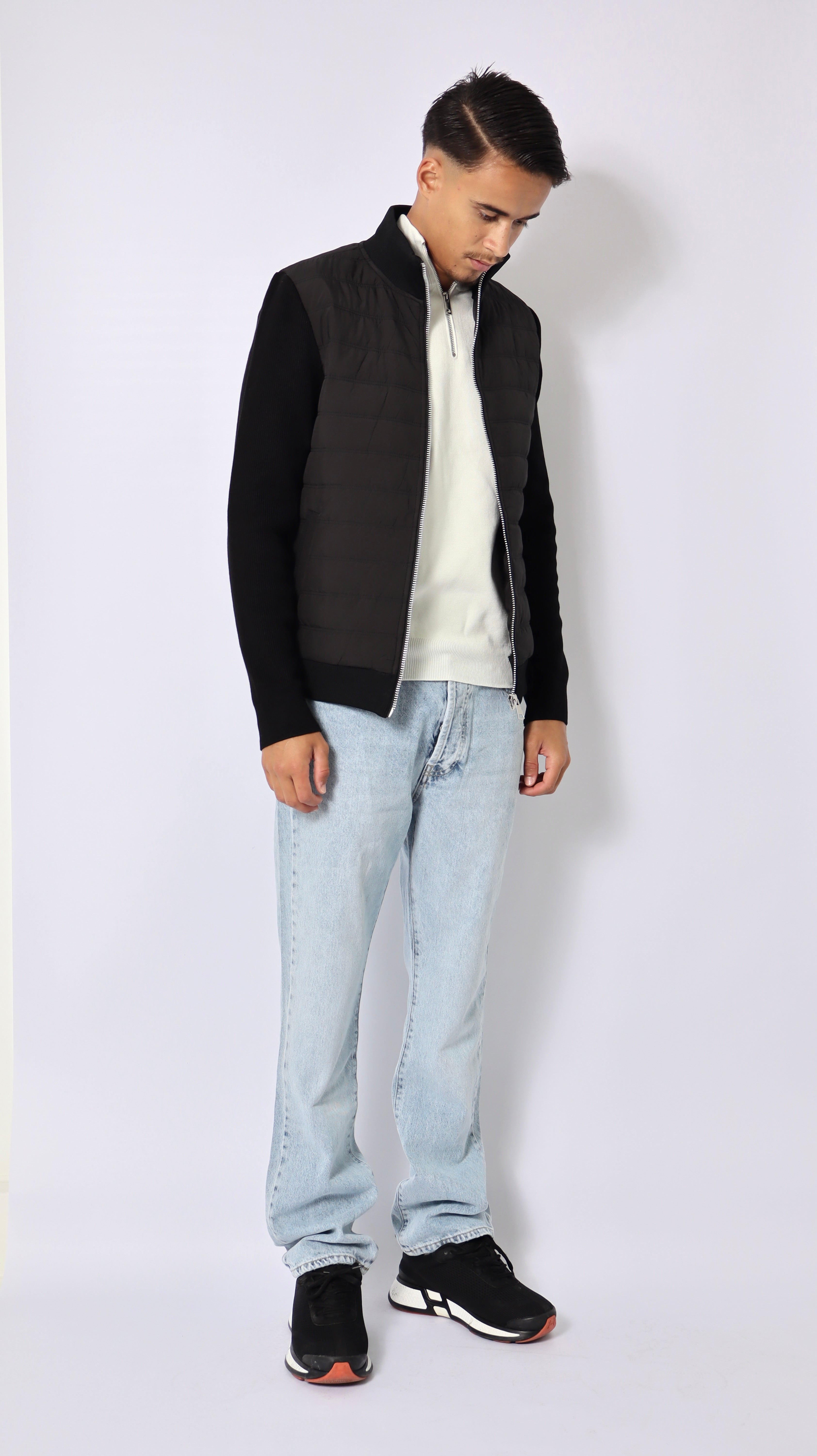 Veste Knit & Puffer – Noir - NO LIMIT