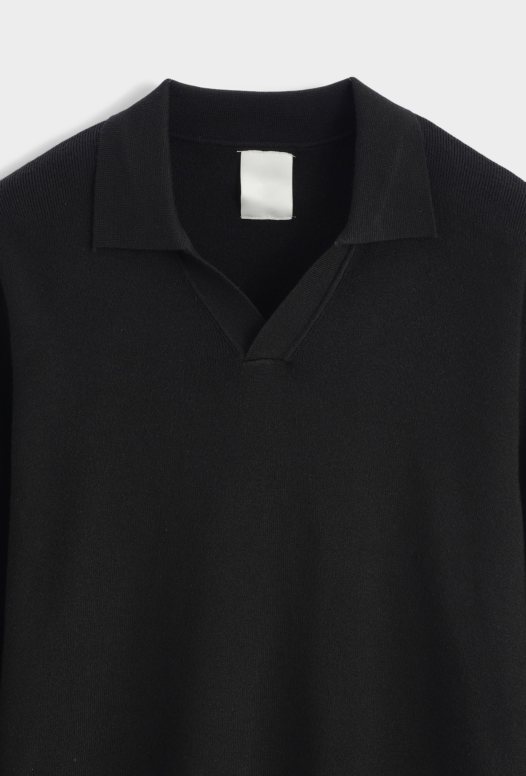 Polo col V épais - noir - NO LIMIT