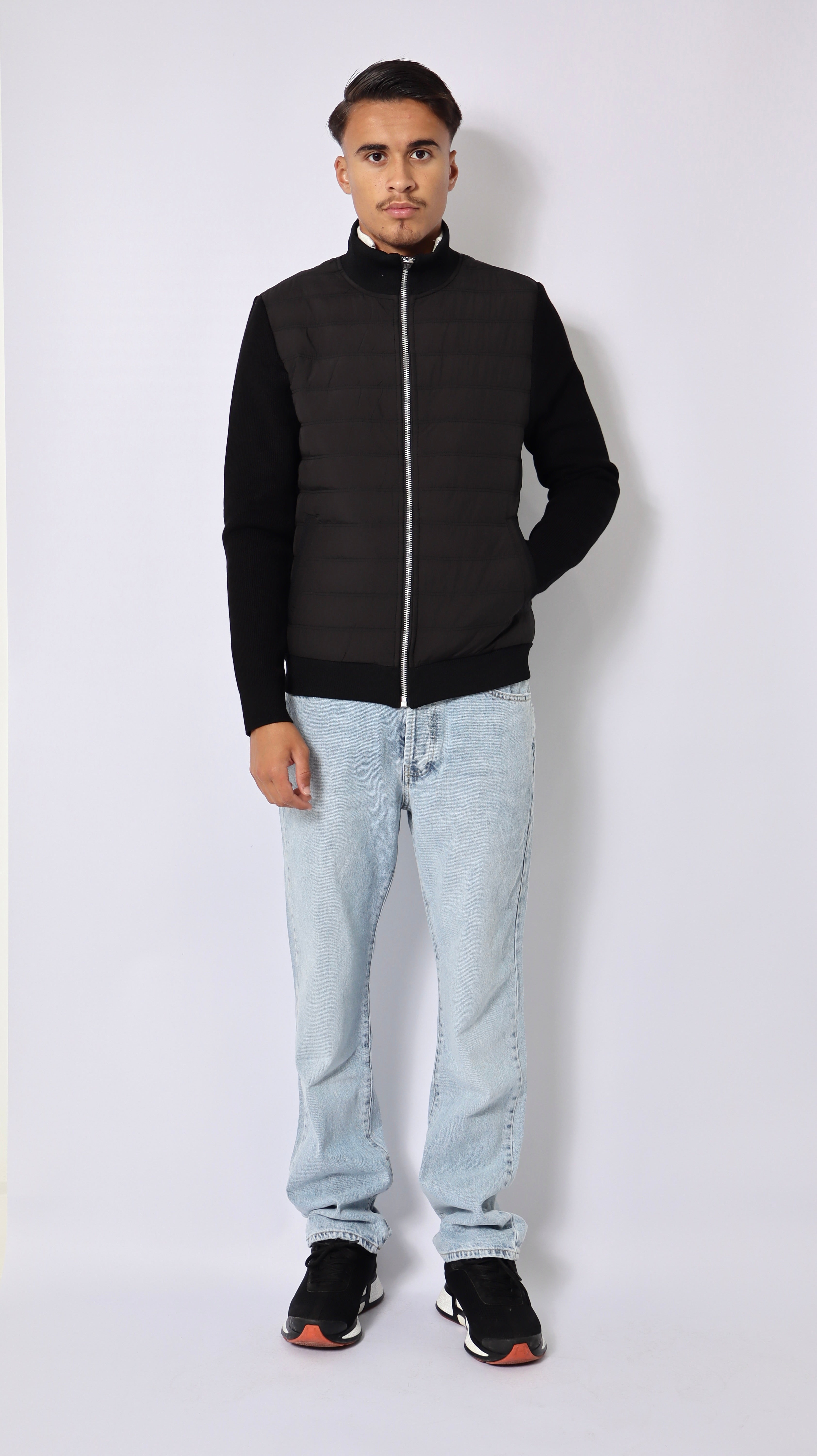 Veste Knit & Puffer – Noir - NO LIMIT