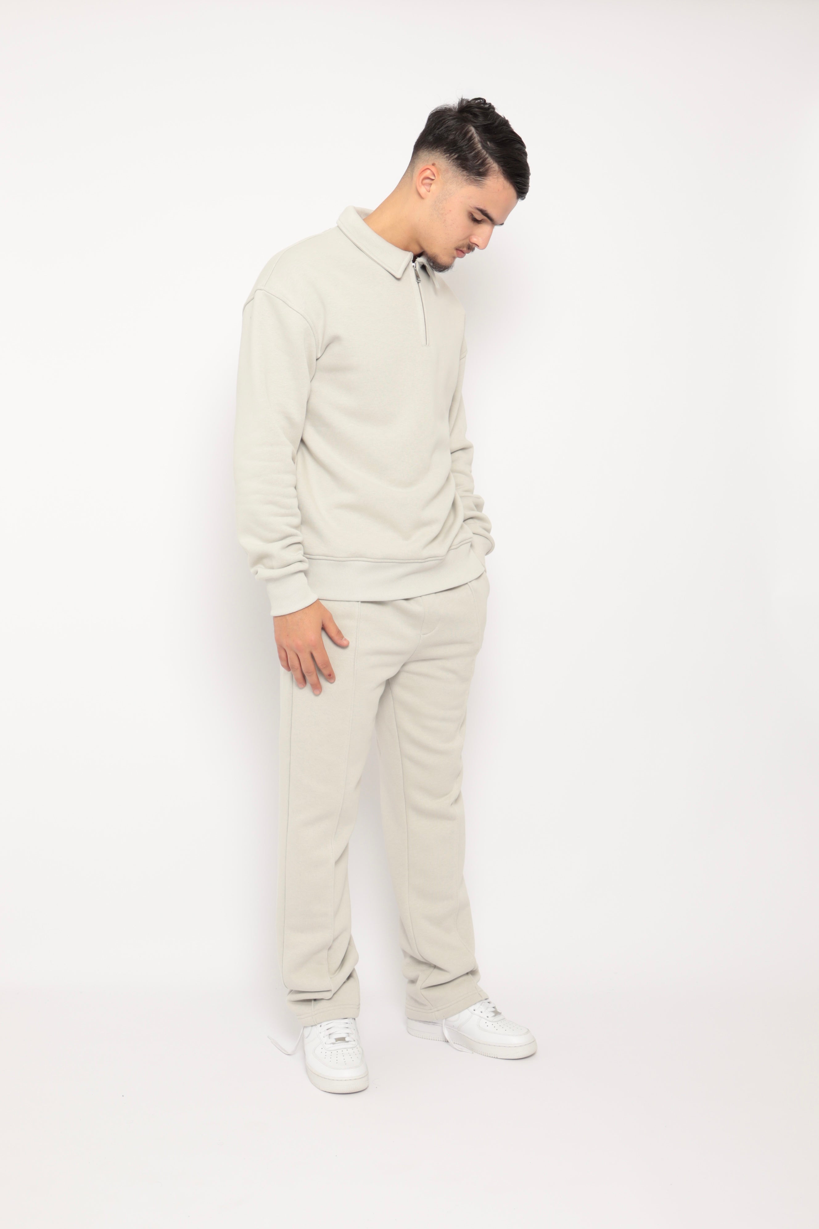 Ensemble Nova Col Polo Zippé – gris - NO LIMIT