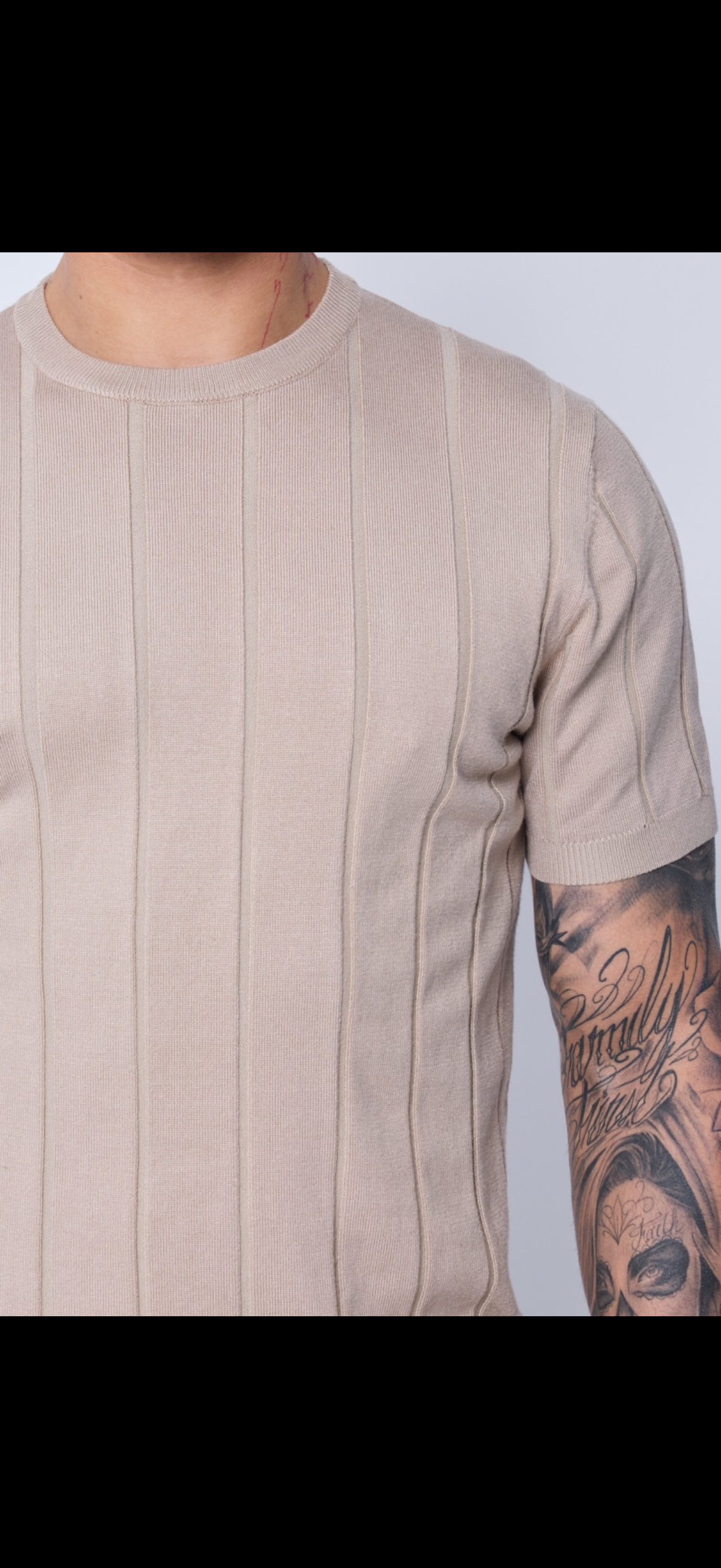 T-shirt à détails - beige