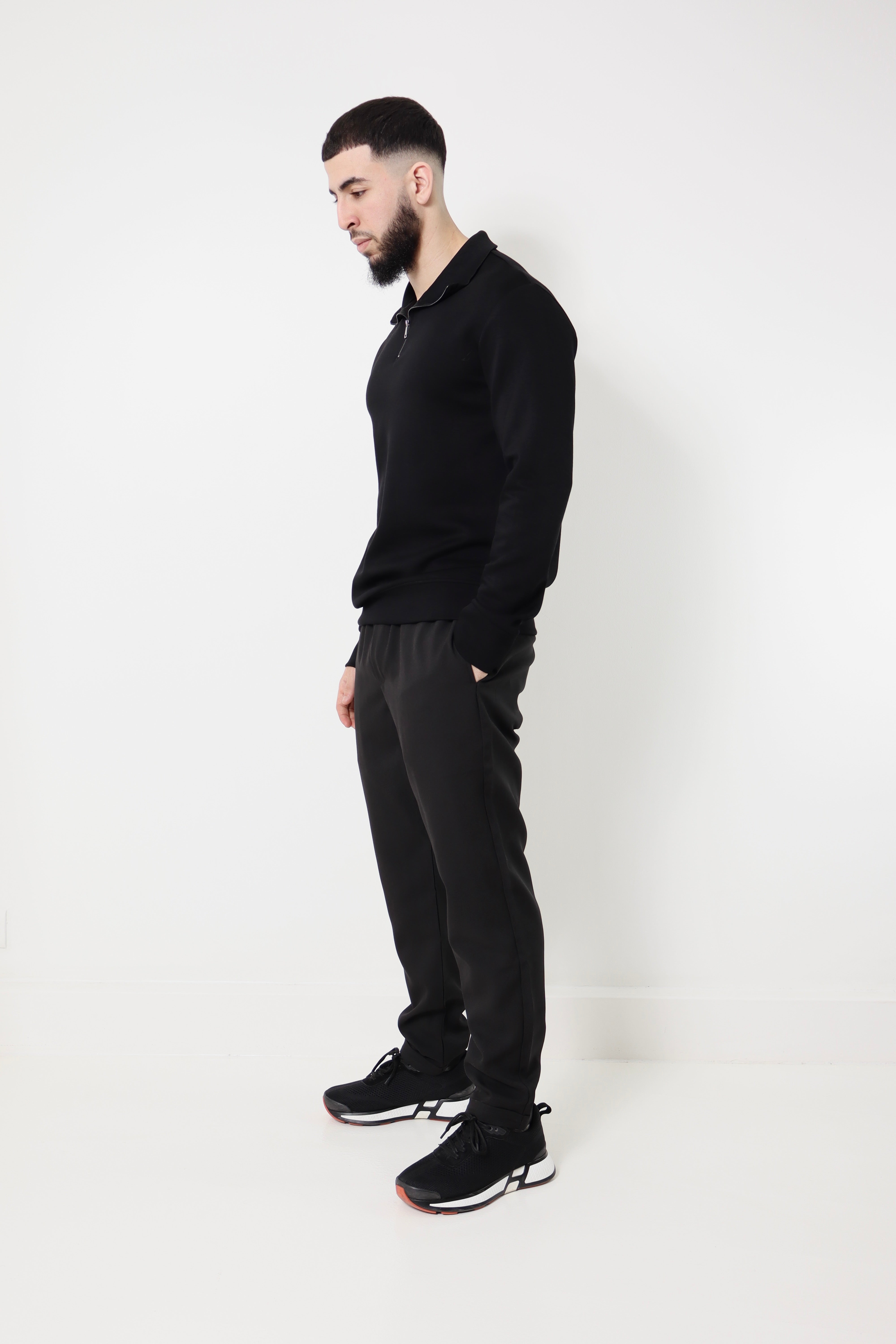 Pull col zip - noir