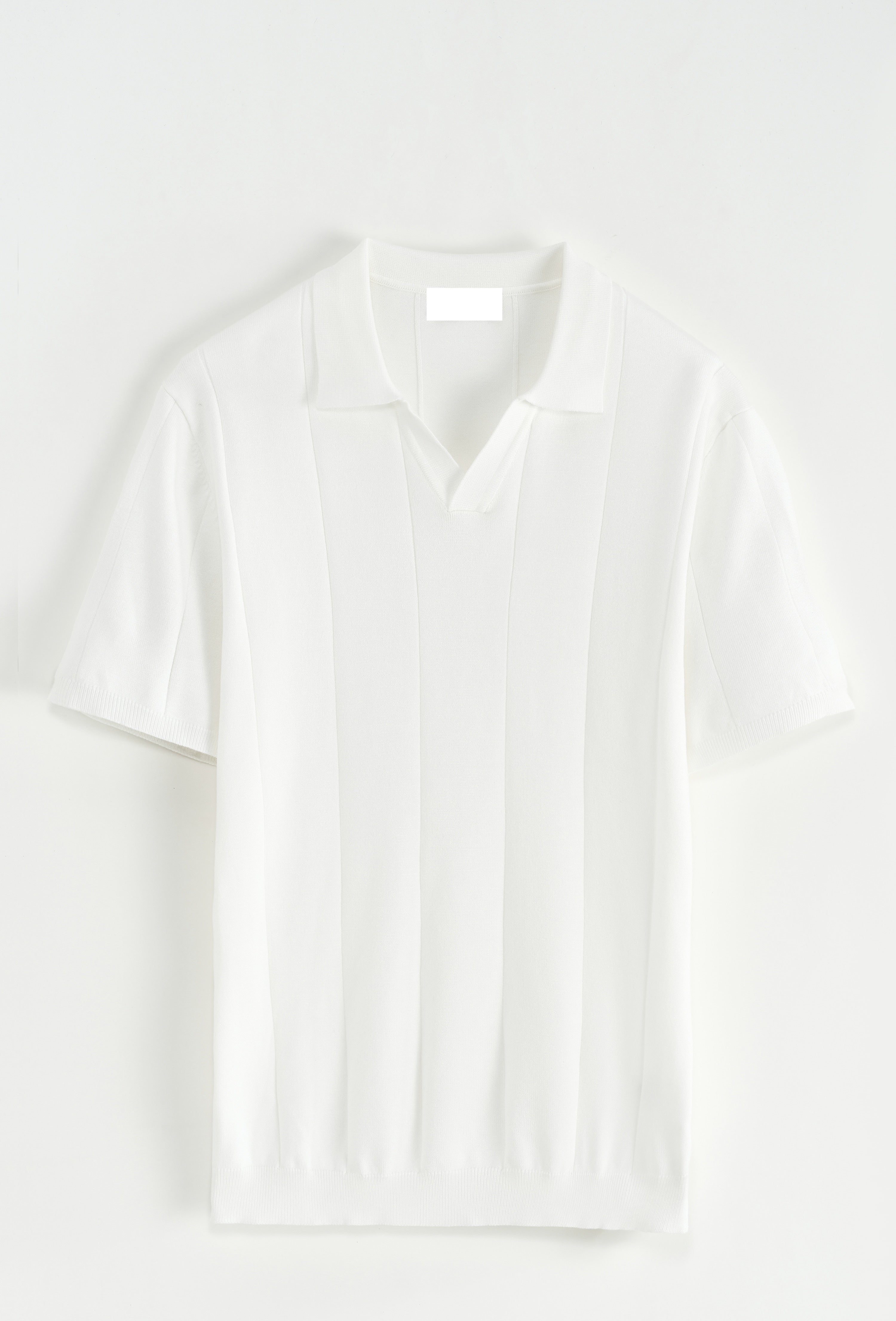 polo à détails - blanc