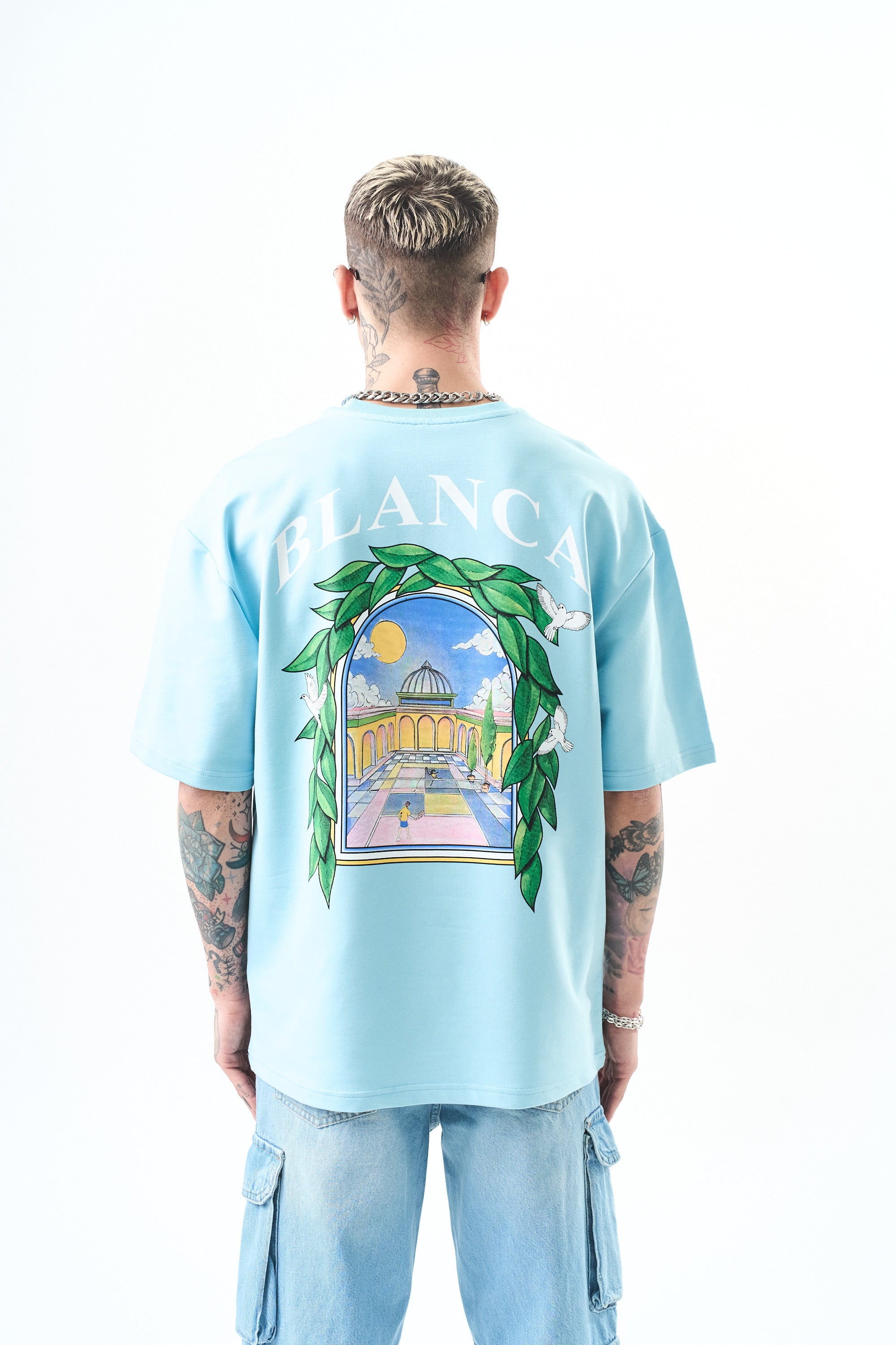T-shirt - laurier - bleu