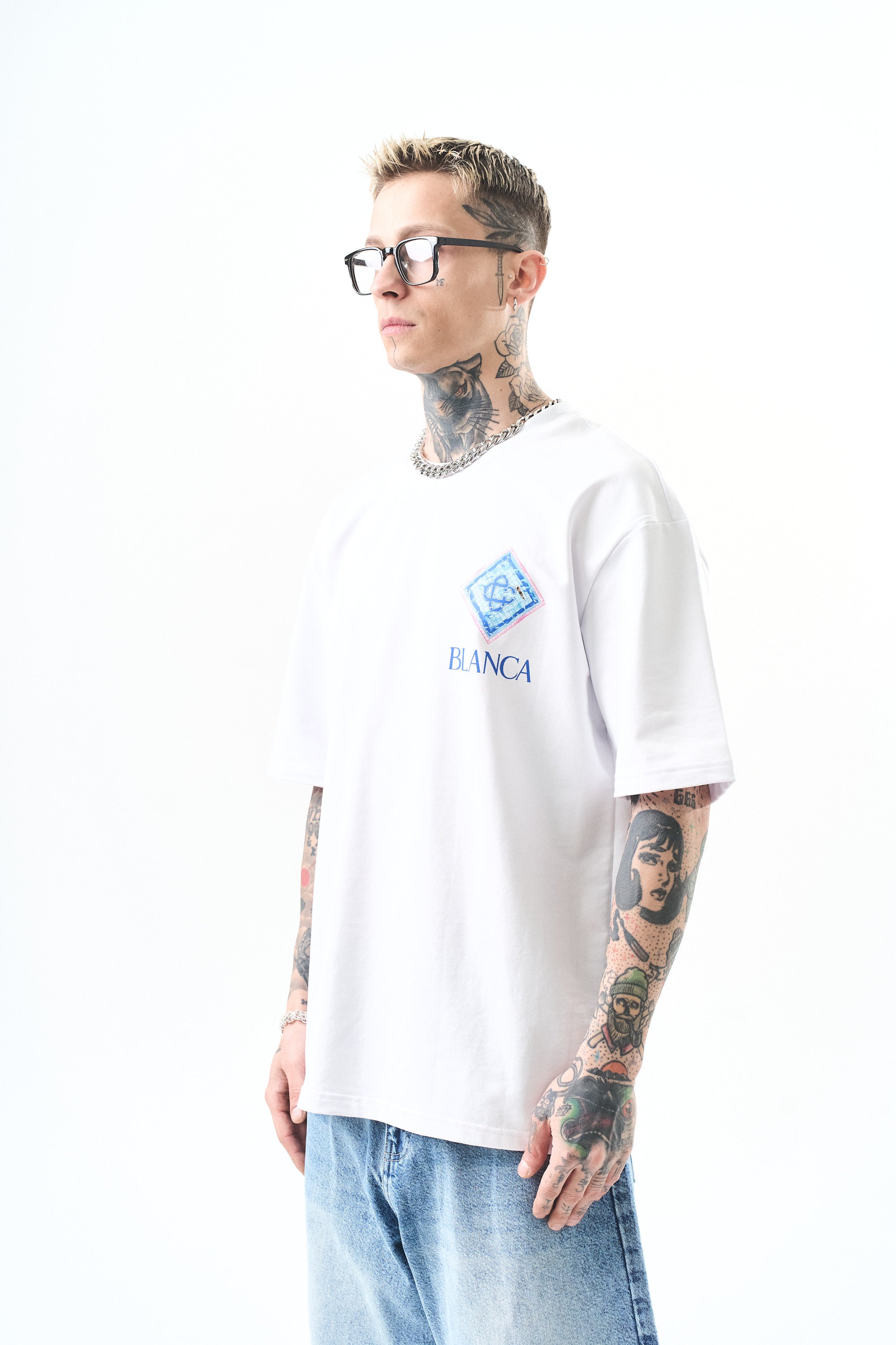 T-shirt - pool - blanc