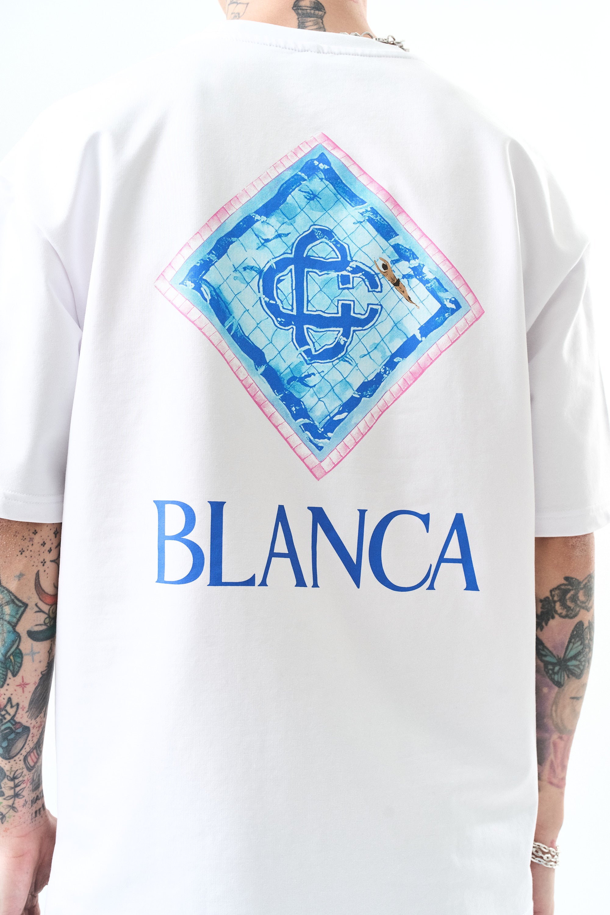 T-shirt - pool - blanc