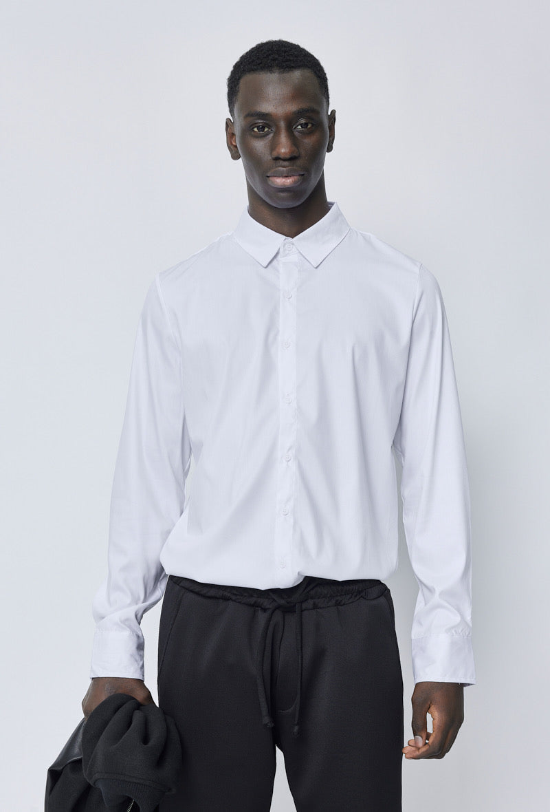 chemise manches longues - blanche