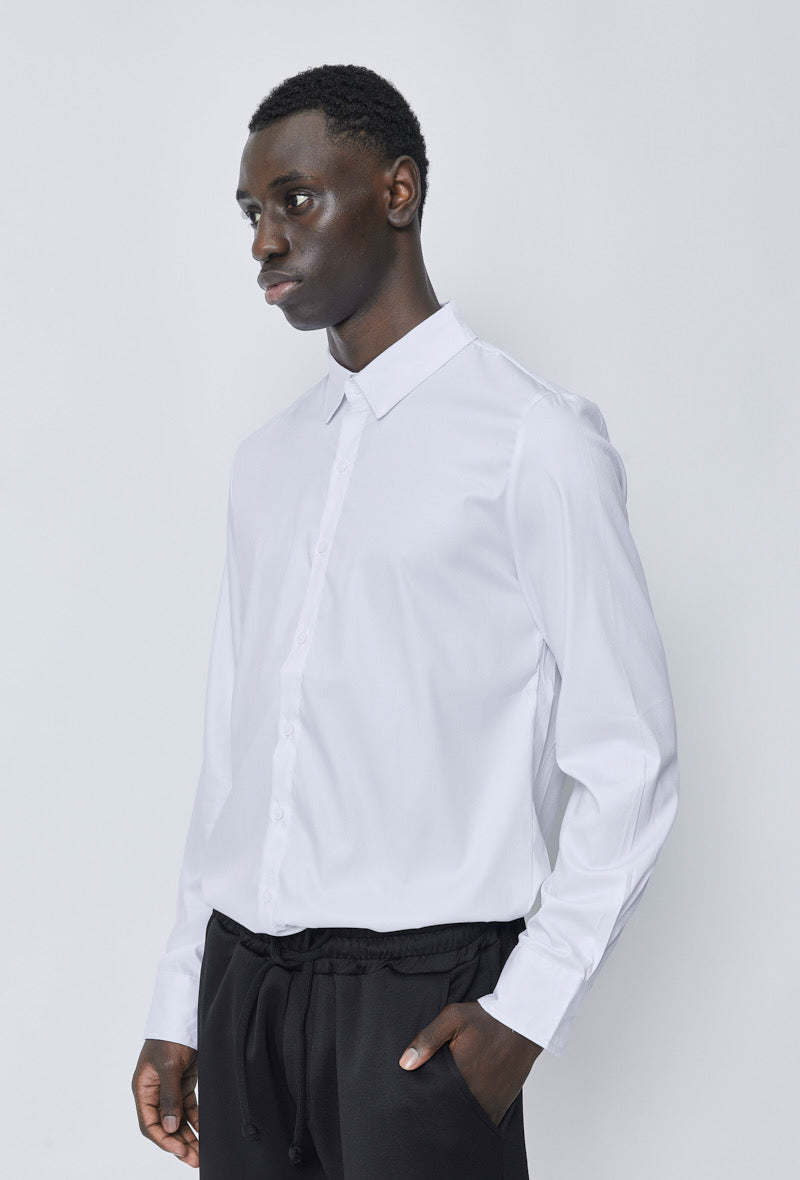 chemise manches longues - blanche