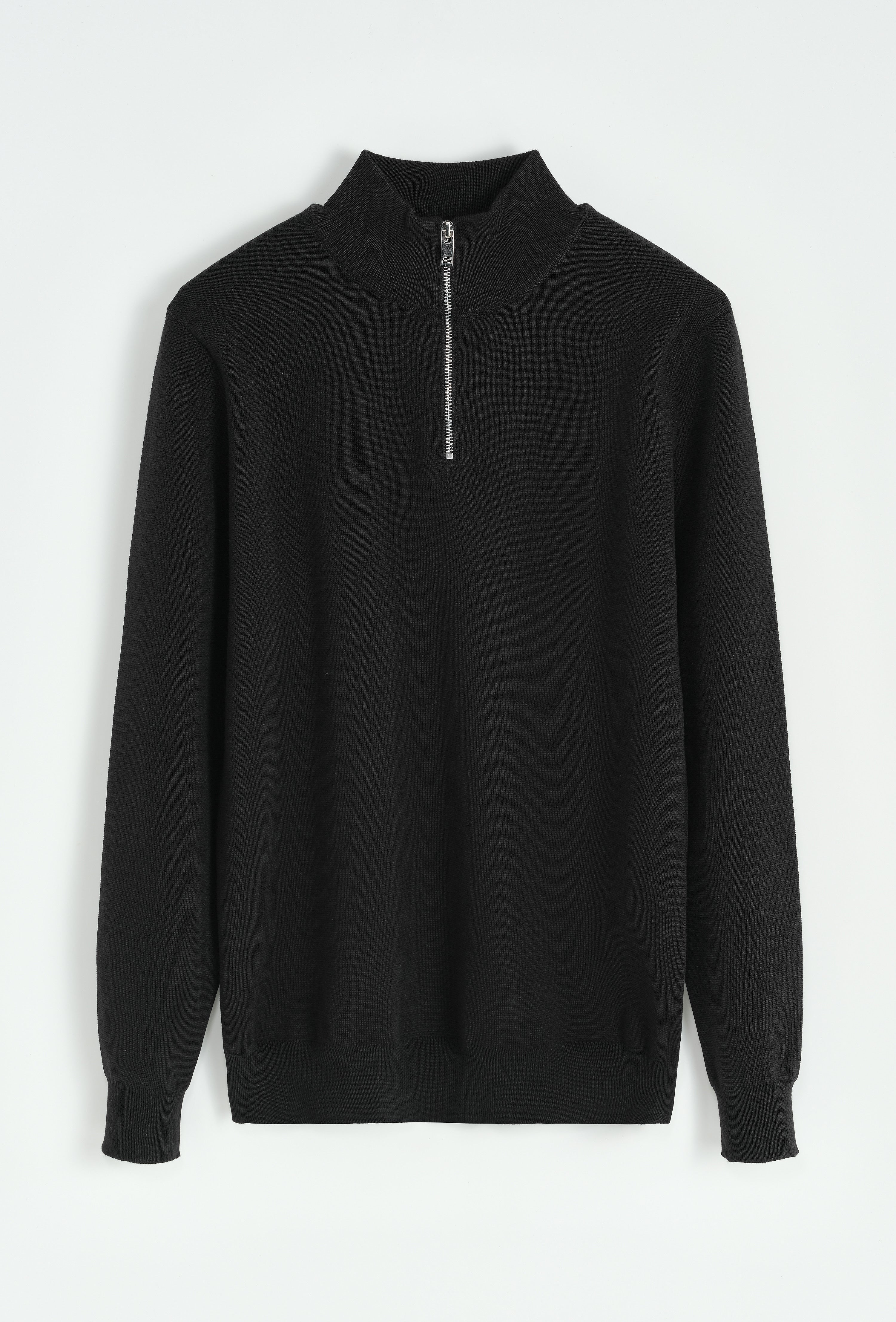 Pull à zip texturé - noir - NO LIMIT