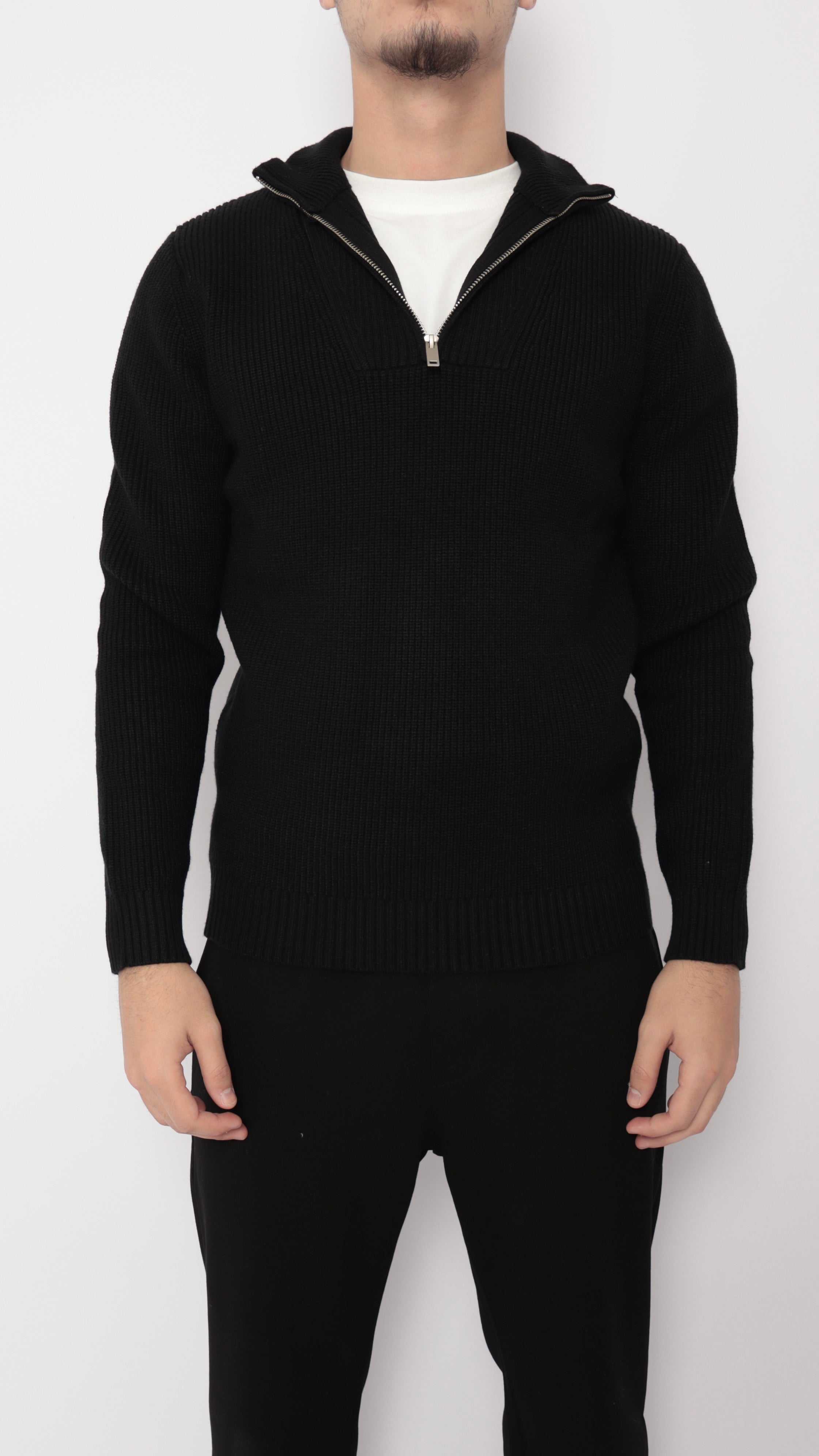 Pull col zip - noir - NO LIMIT