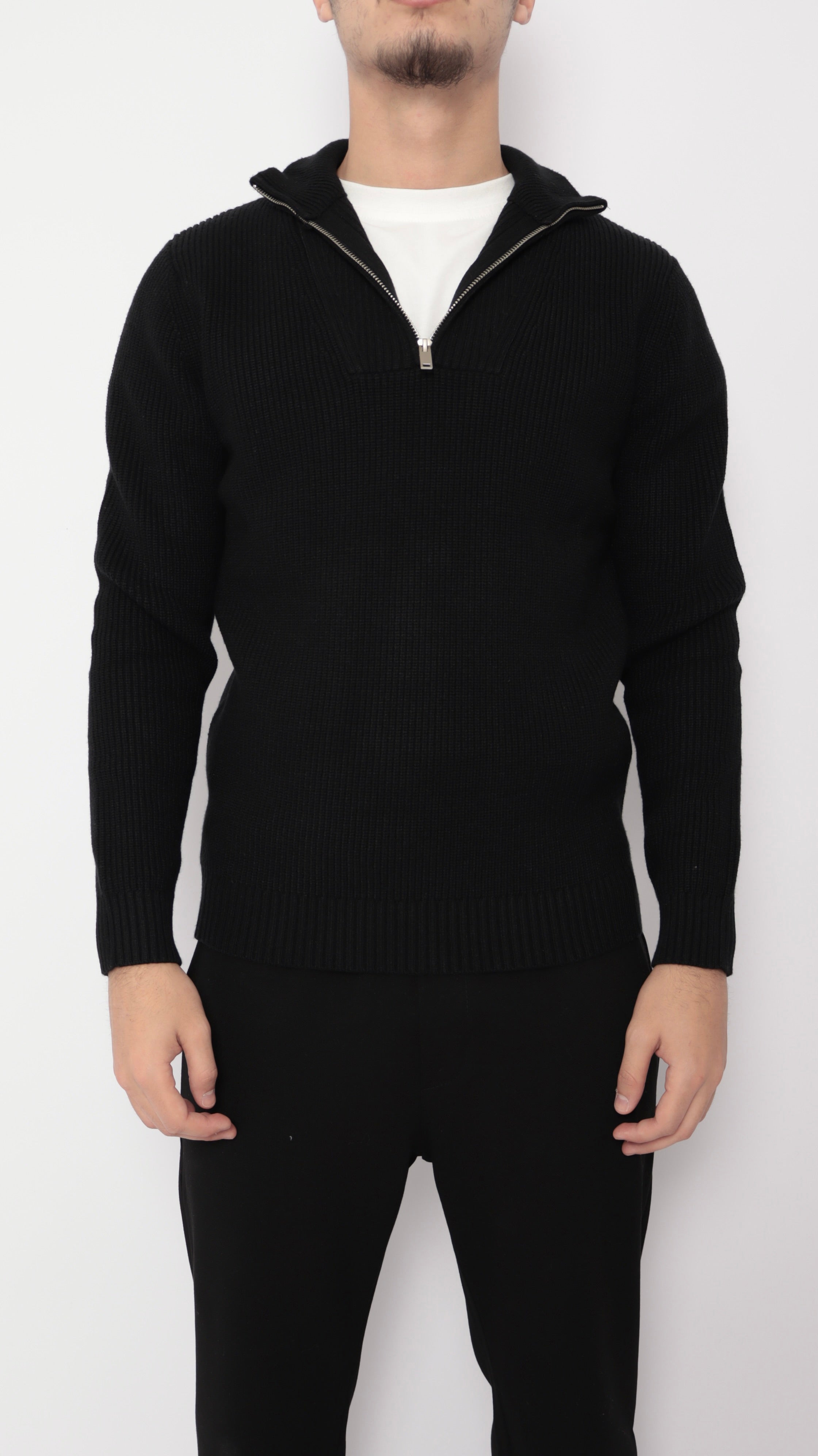 Pull col zip - noir - NO LIMIT