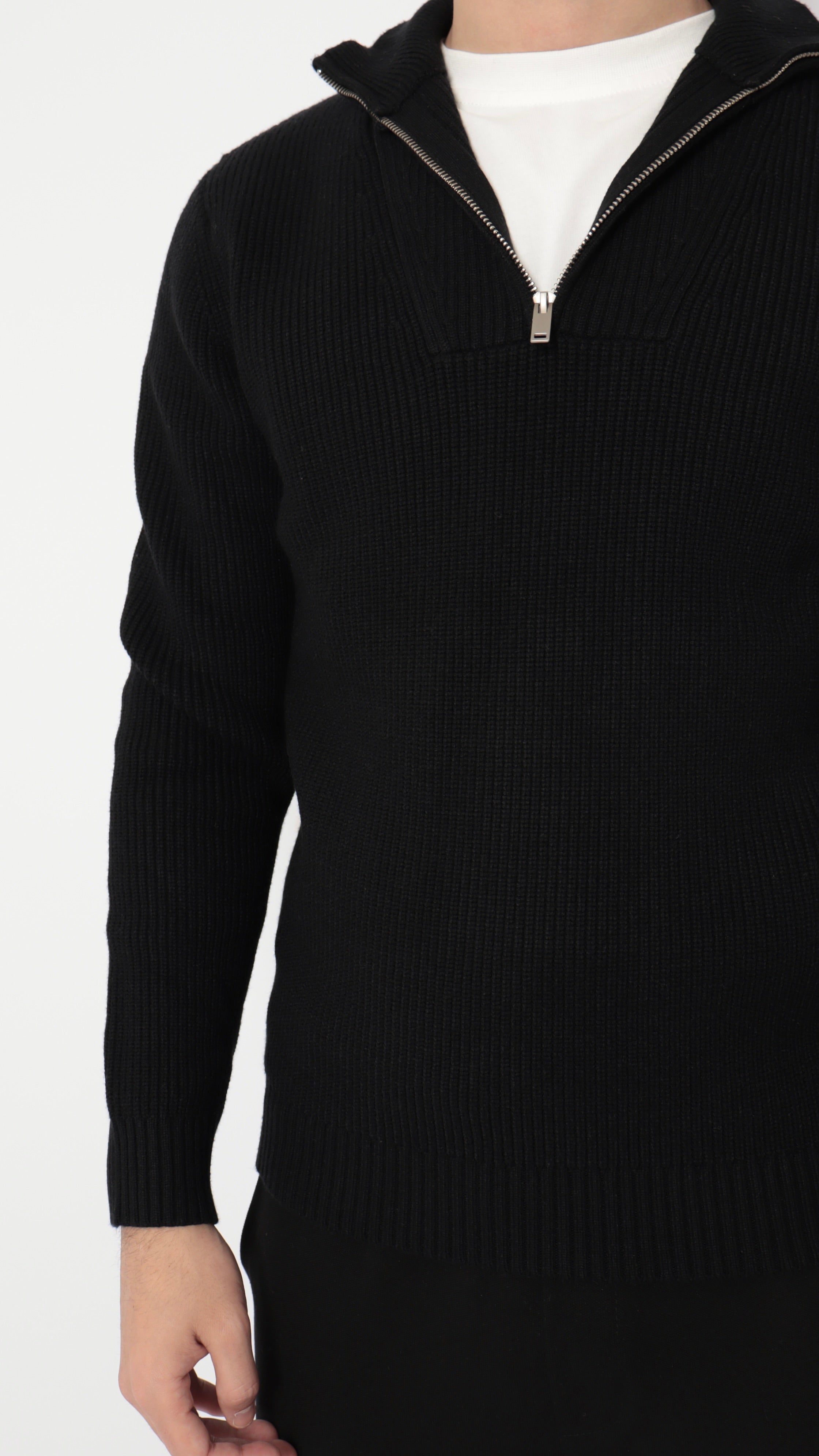 Pull col zip - noir - NO LIMIT