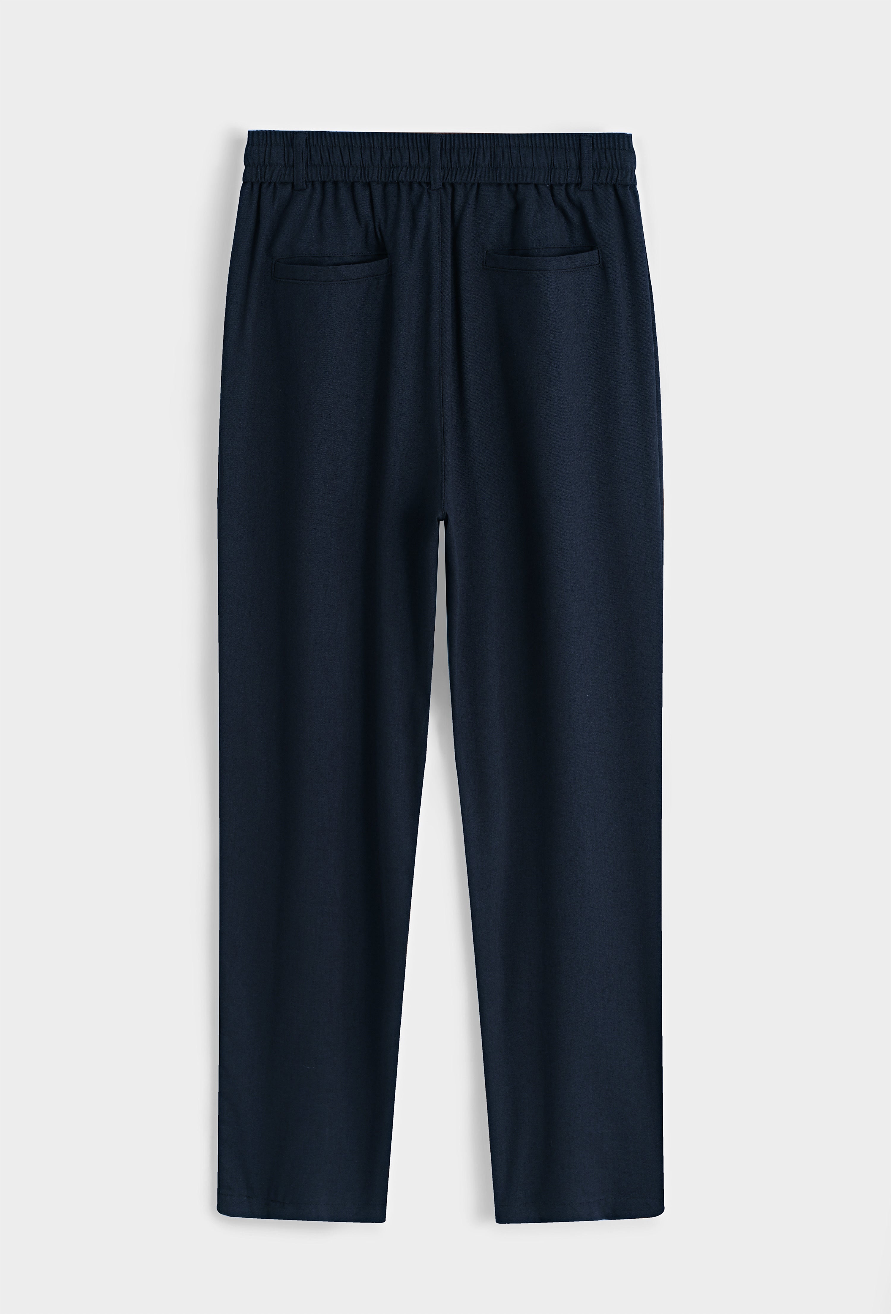 Pantalon effet lin bleu marin NO LIMIT, coupe décontractée avec poches, idéal pour un style élégant et confortable.