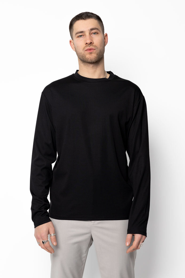 Tee-shirt manches longues - noir