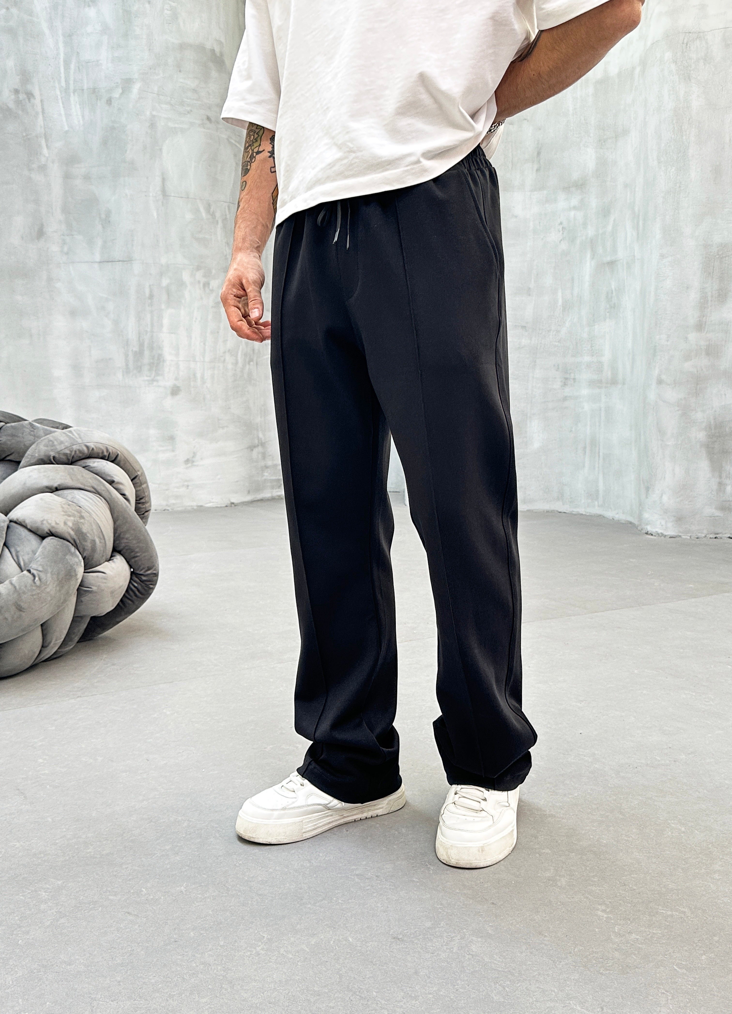 Pantalon de jogging à détail - noir