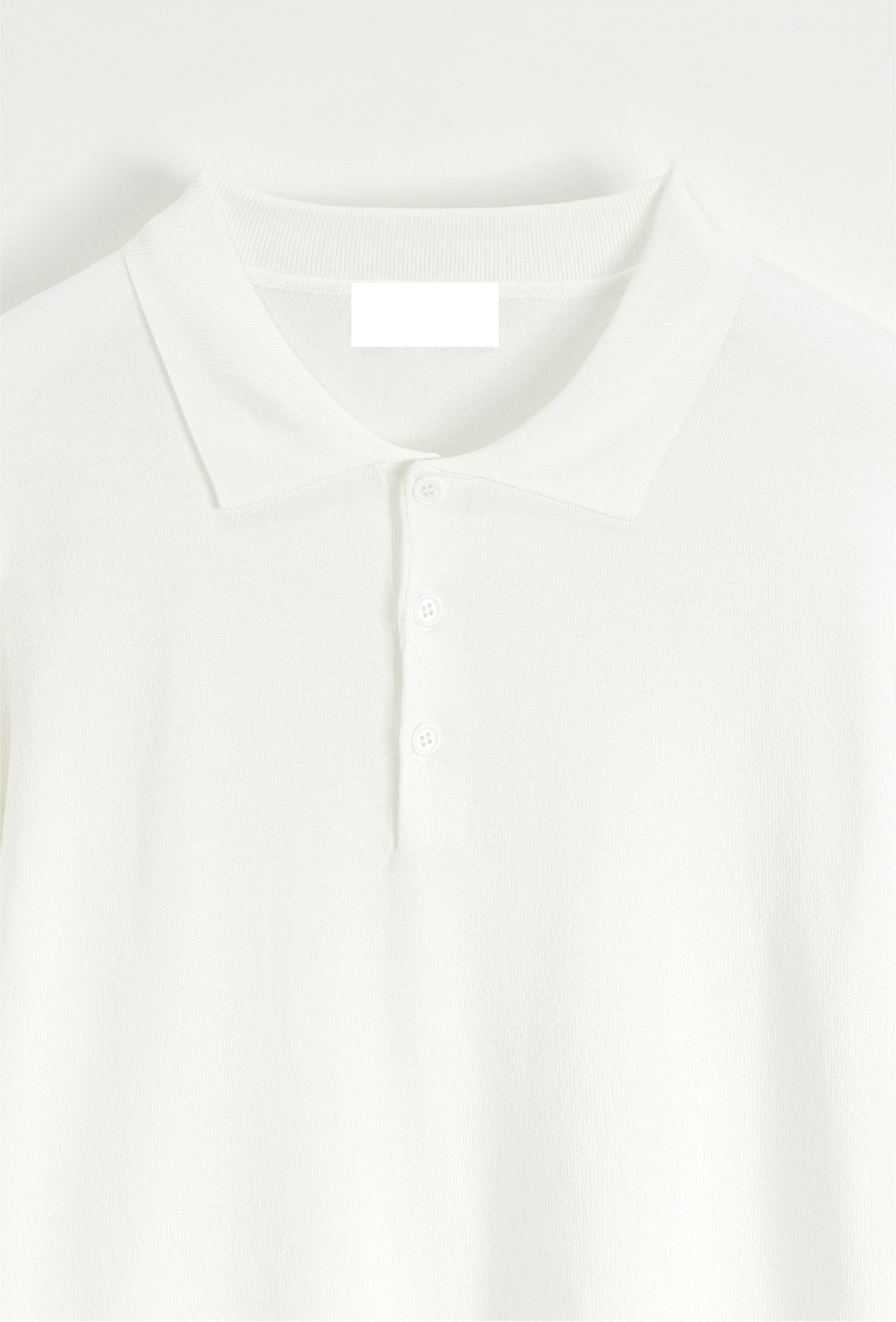 polo manches longues - à boutons - blanc