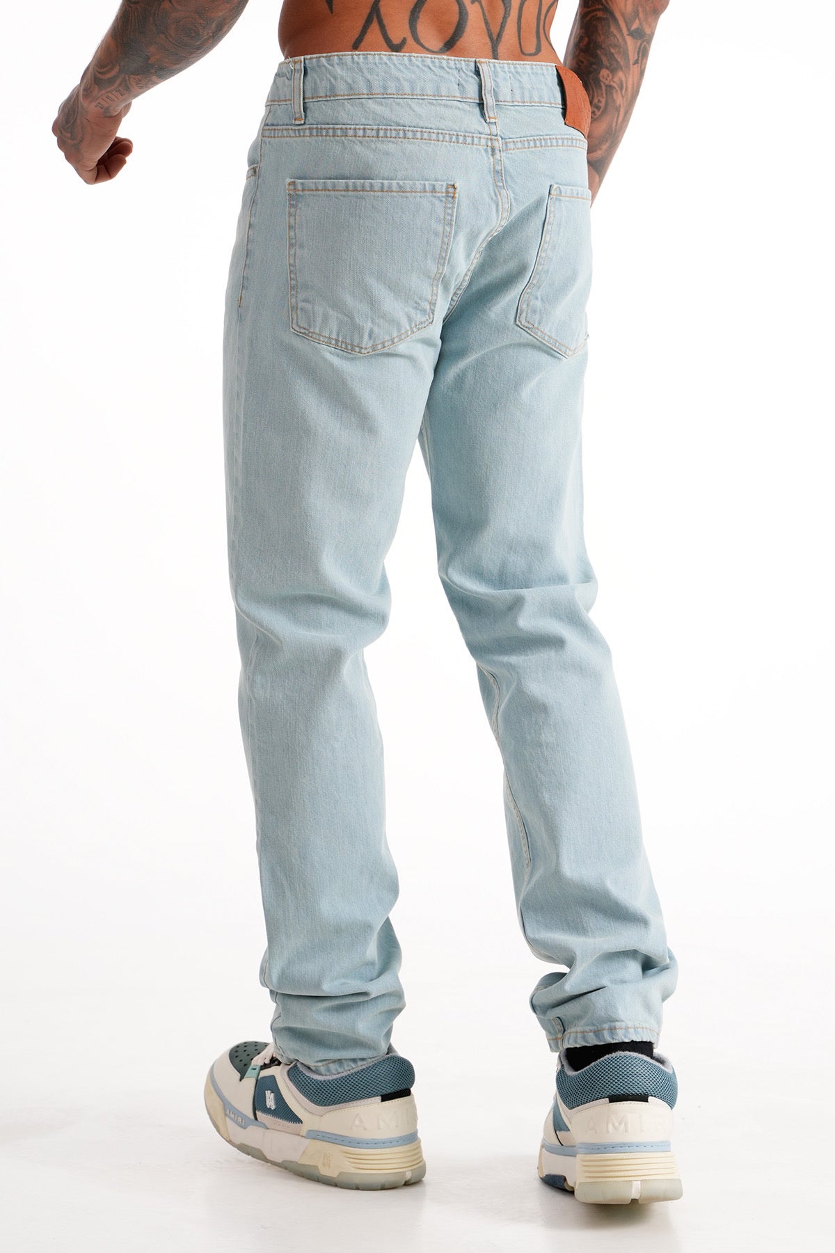 Jean regular - ip - bleu clair délavé