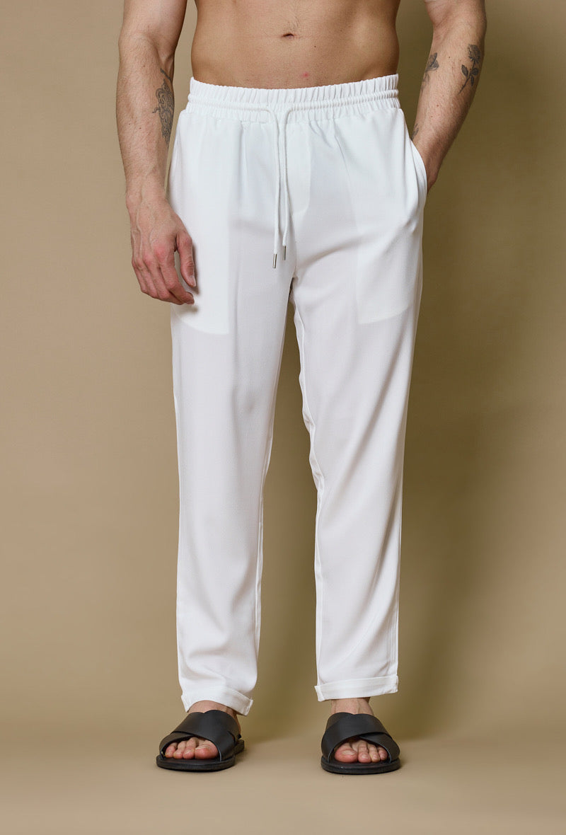 Pantalon fluide - blanc