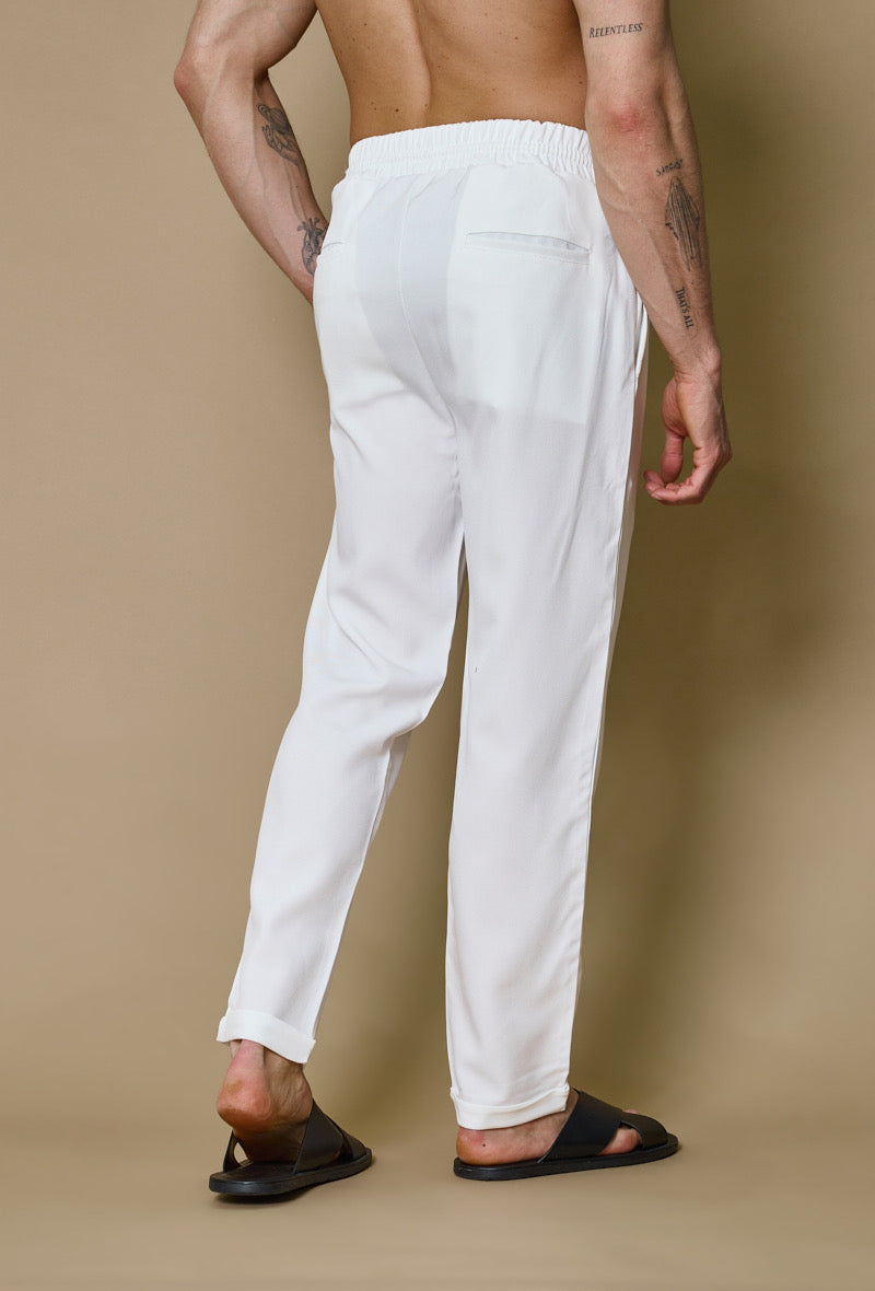 Pantalon fluide - blanc