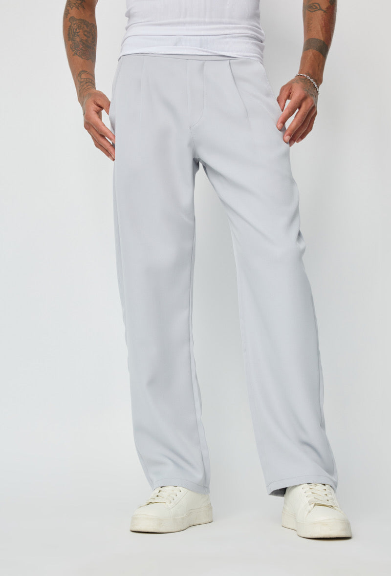 Pantalon fluide - évasé - gris