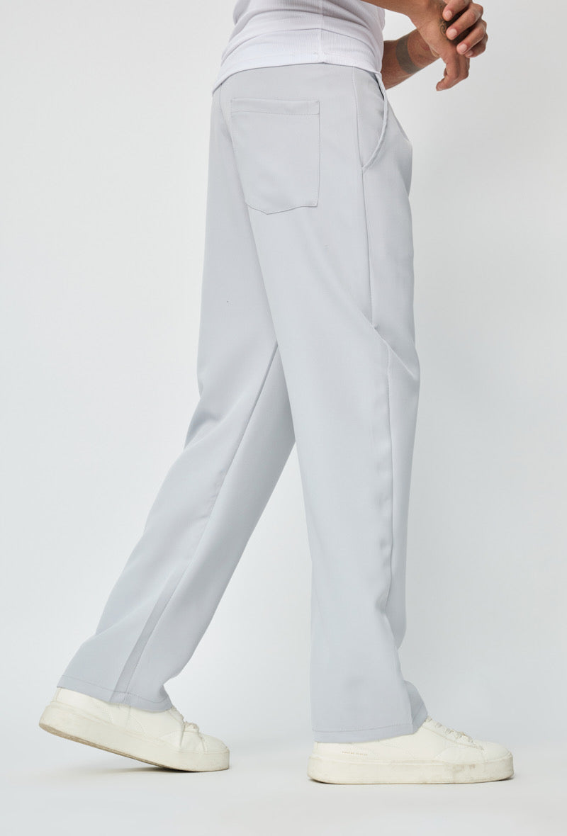 Pantalon fluide - évasé - gris