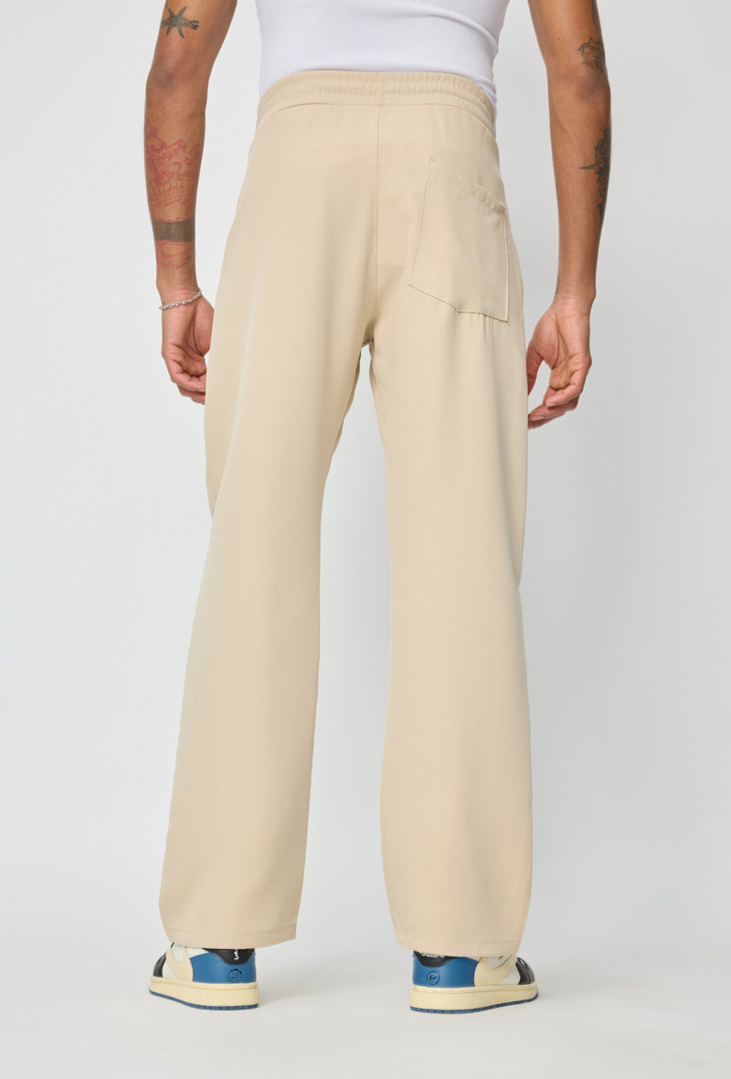 Pantalon fluide - évasé - beige