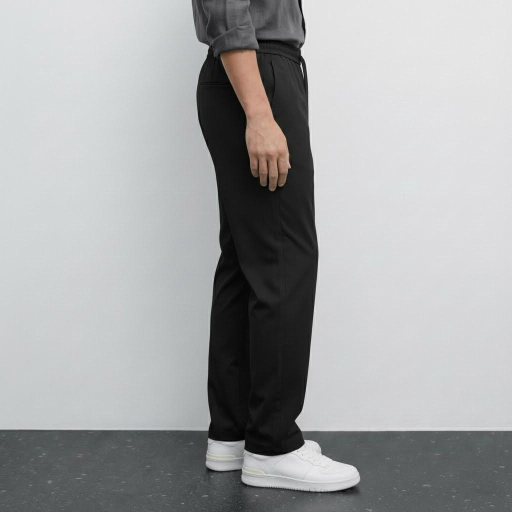 Pantalon noir pour homme de la marque NO LIMIT, coupe classique, tissu léger, visible sur un fond neutre.