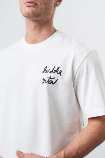 T-shirt blanc Dolce Vita de la marque NO LIMIT, vue de face avec col rond et logo visible.