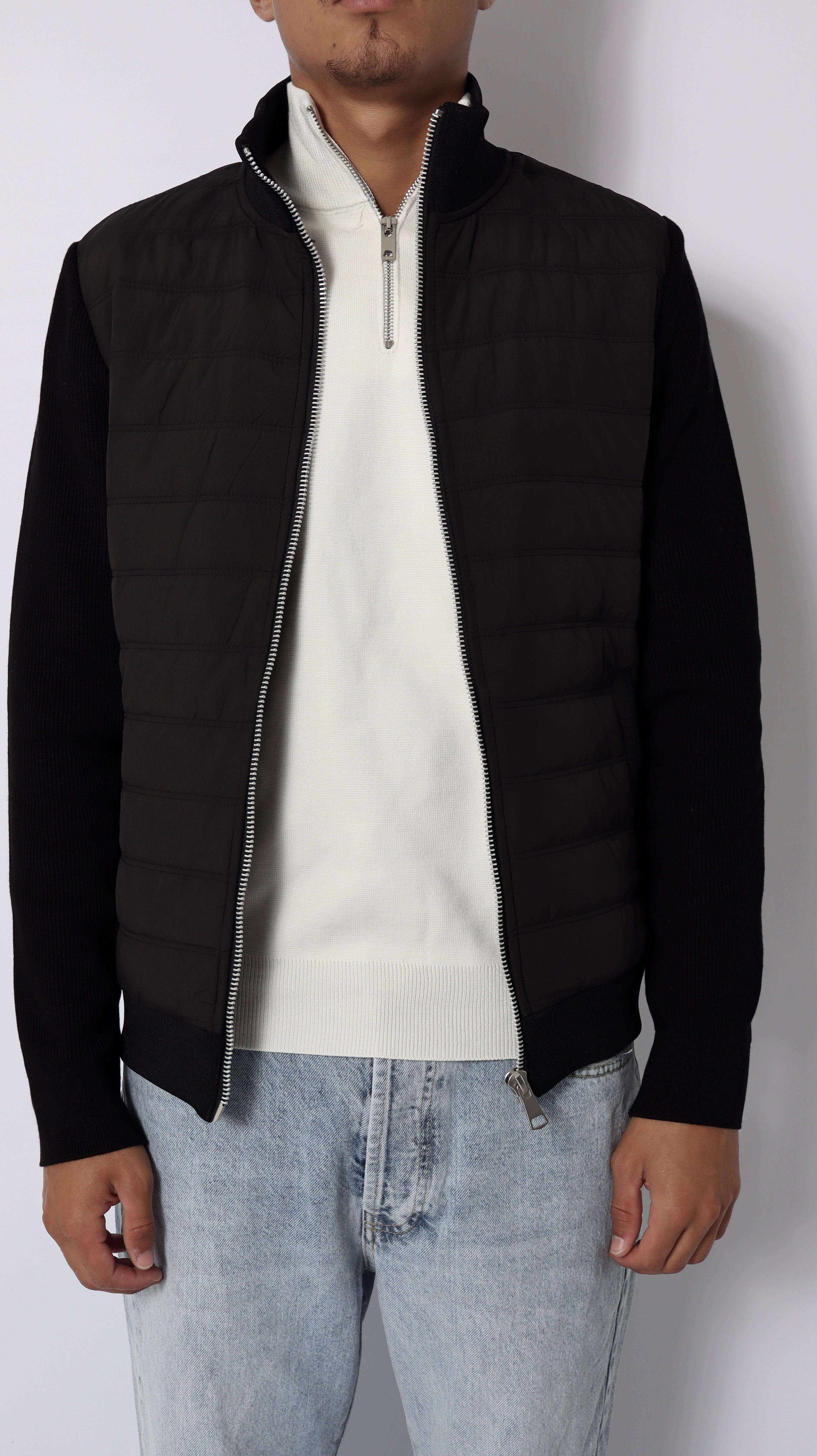 Veste Knit & Puffer – Noir - NO LIMIT