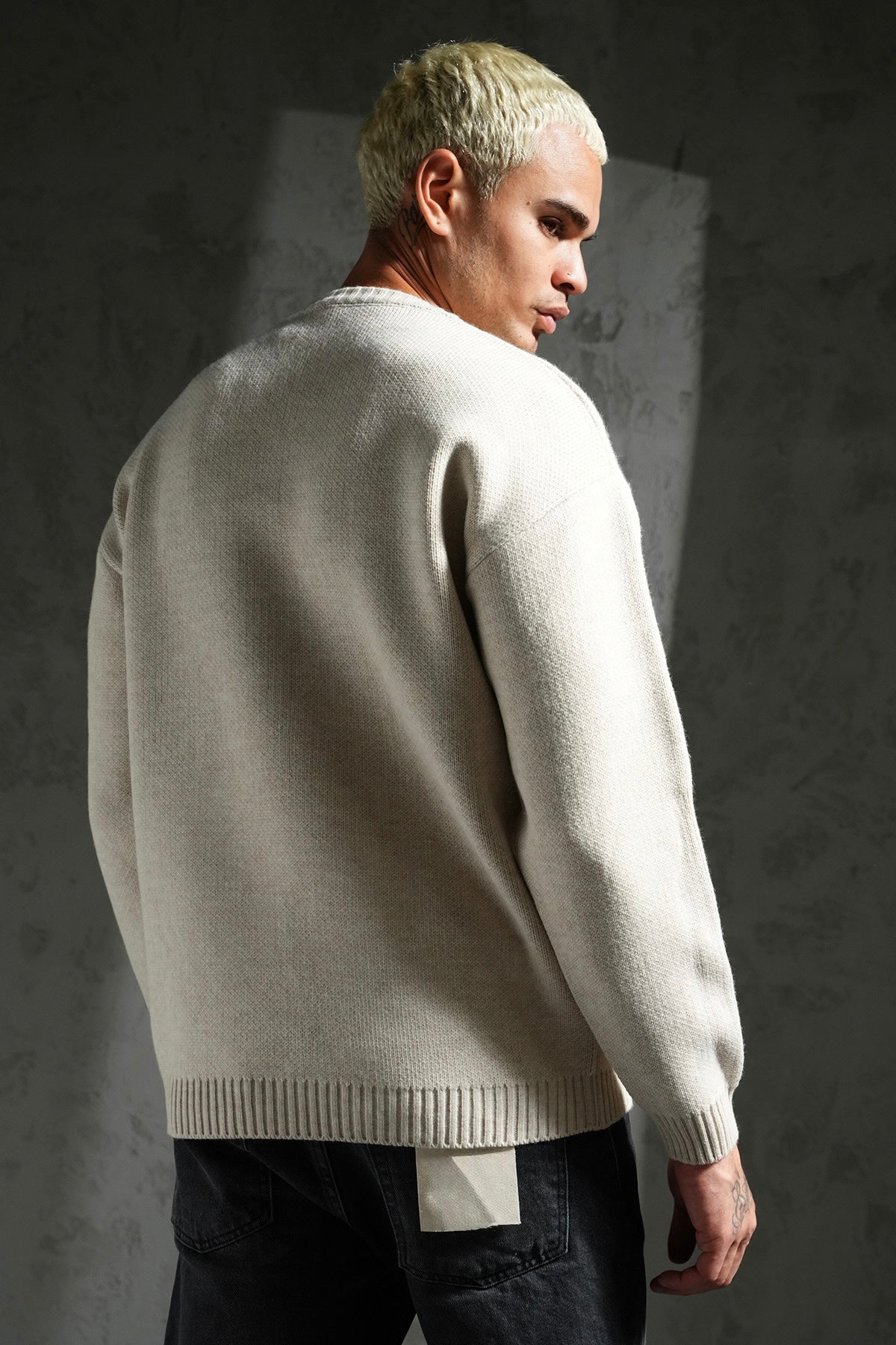 Pull en maille épaisse - beige - NO LIMIT