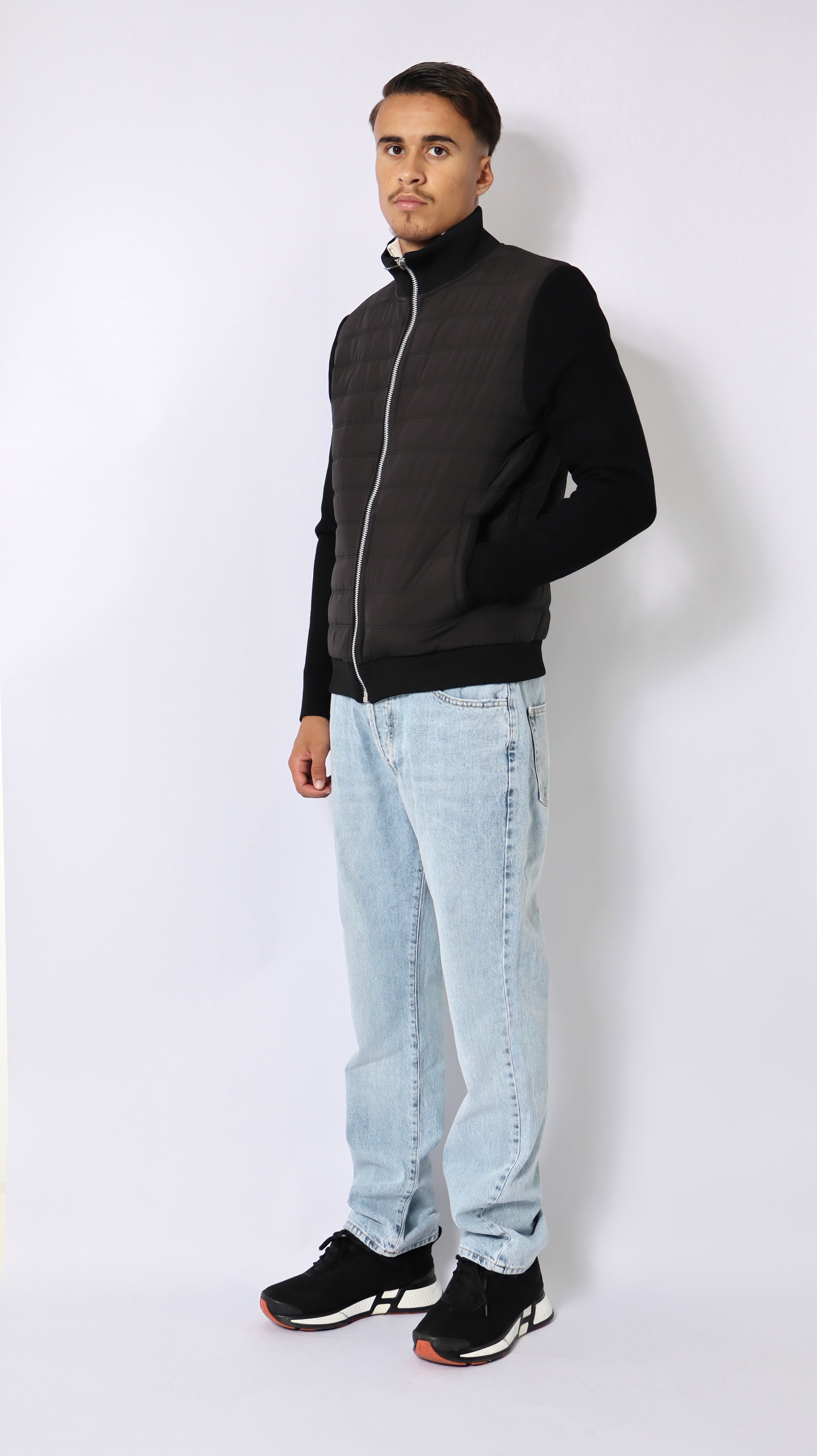 Veste Knit & Puffer – Noir - NO LIMIT