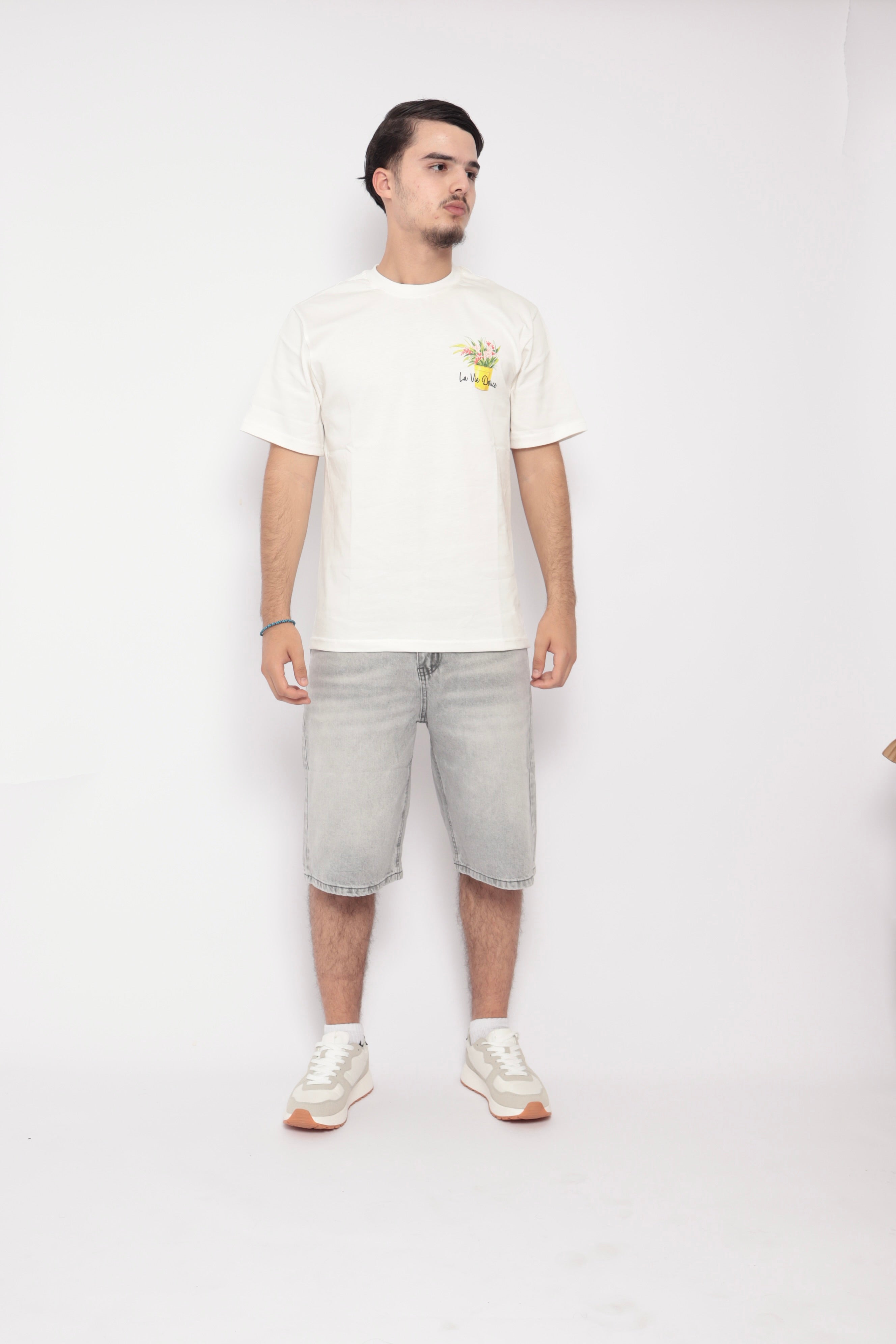 T-shirt vie douce - blanc