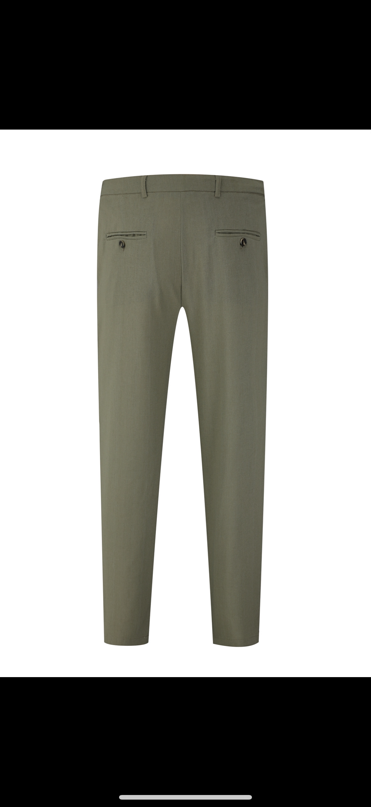 Pantalon effet lin - kaki