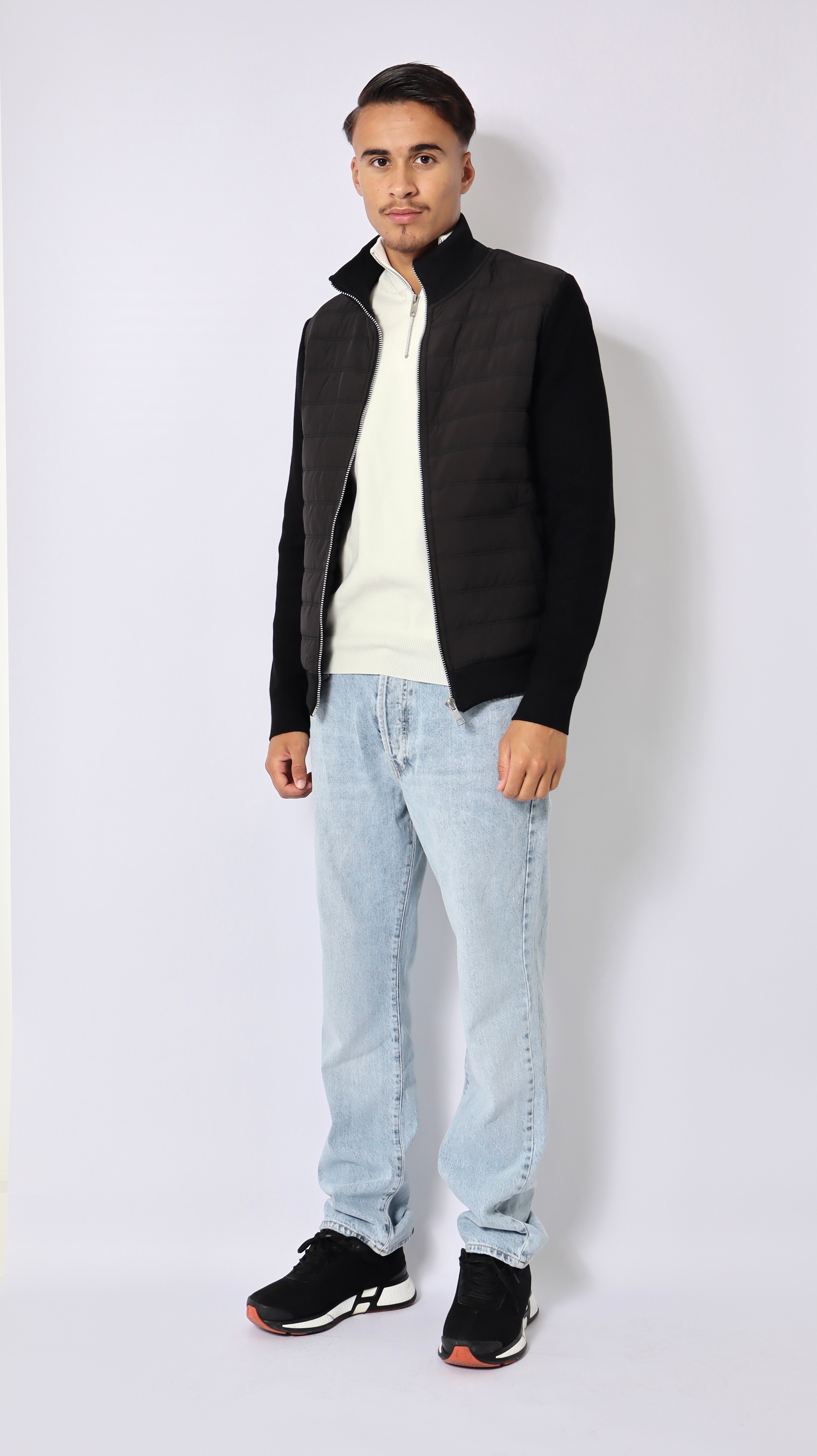 Veste Knit & Puffer – Noir - NO LIMIT