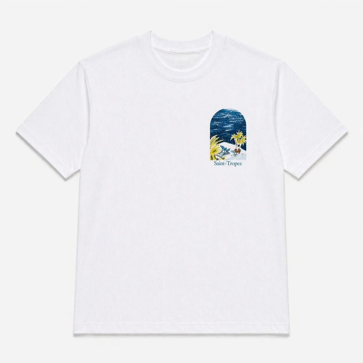 T-shirt blanc NO LIMIT, style décontracté, en coton, posé à plat avec col rond et manches courtes.