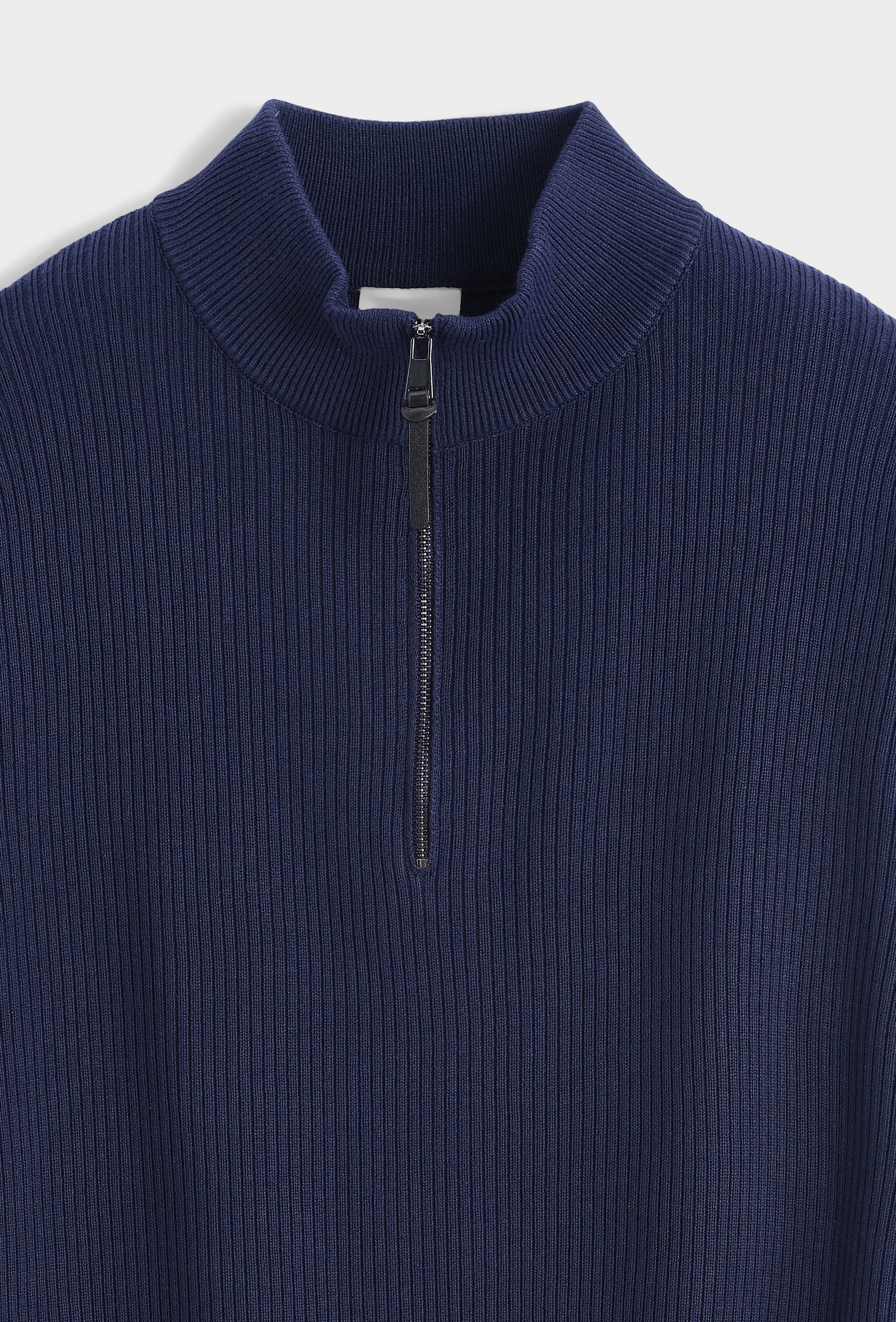 Pull zip à reliefs - bleu marine - NO LIMIT