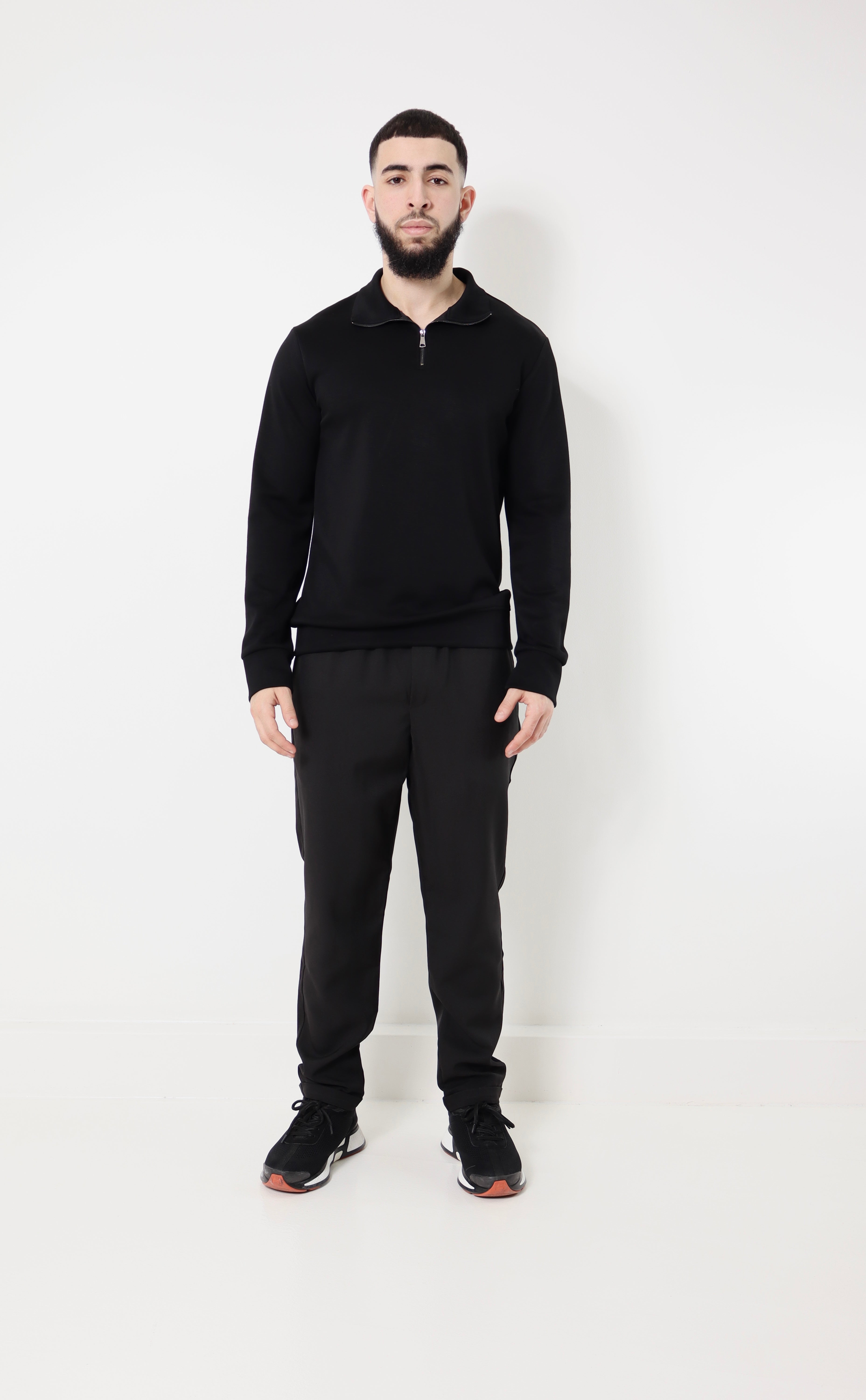 Pull col zip - noir