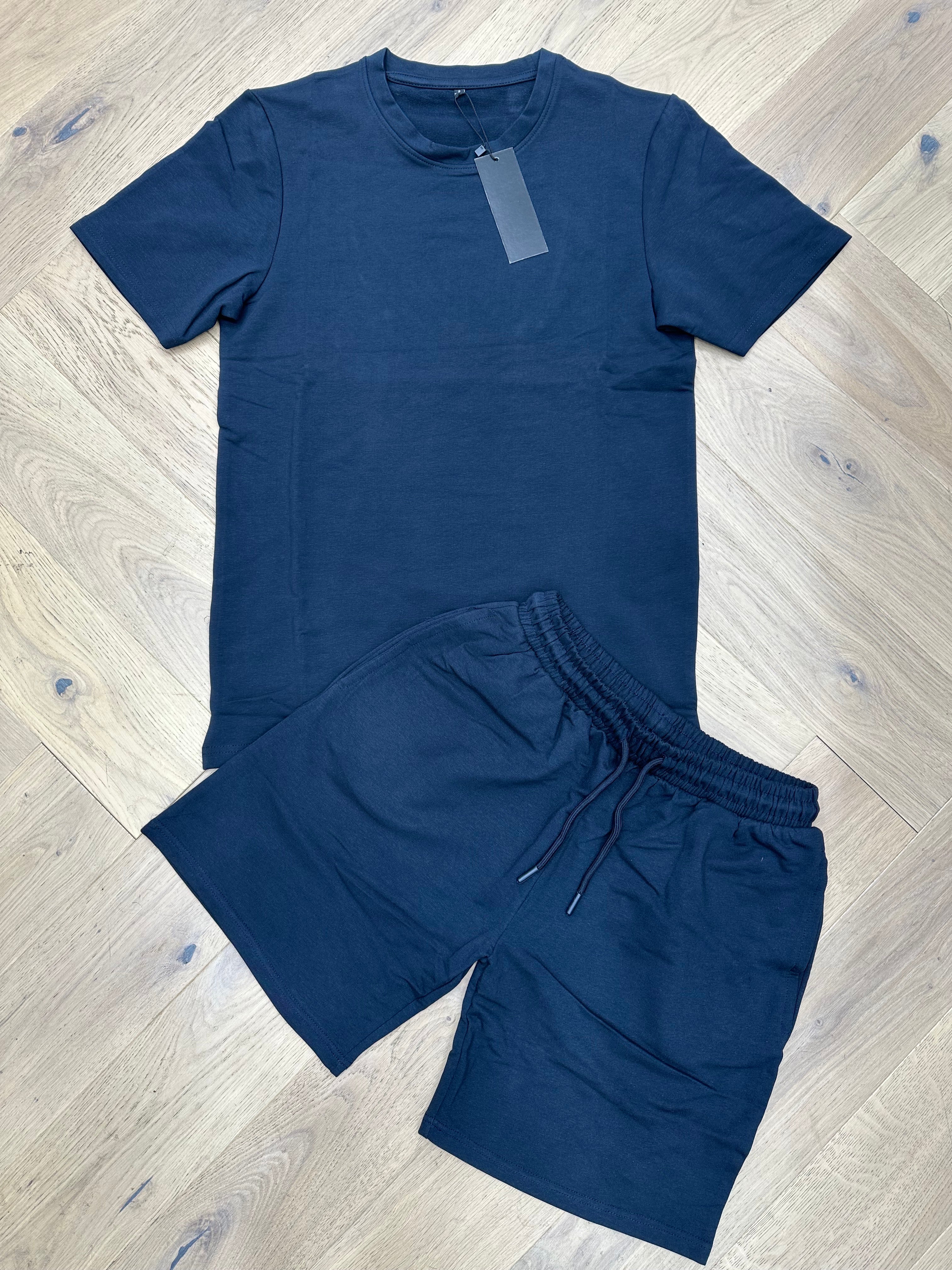 Ensemble uni - bleu marine