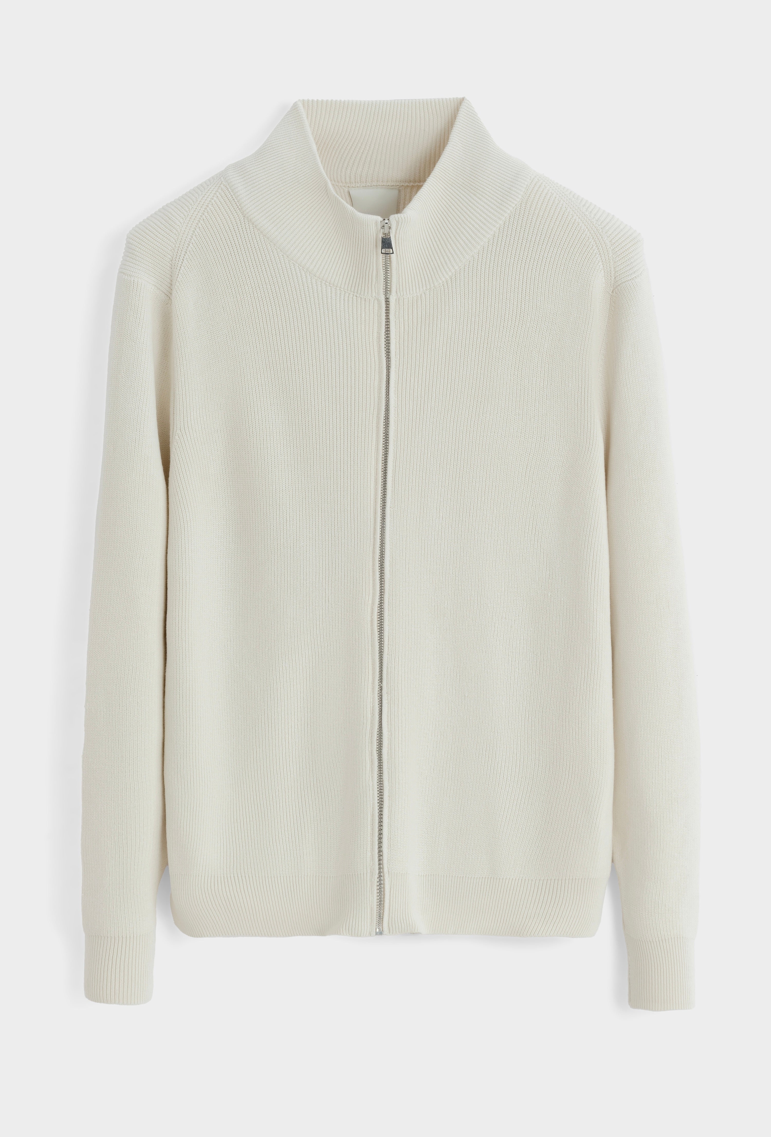 Veste maille texturé - beige - NO LIMIT