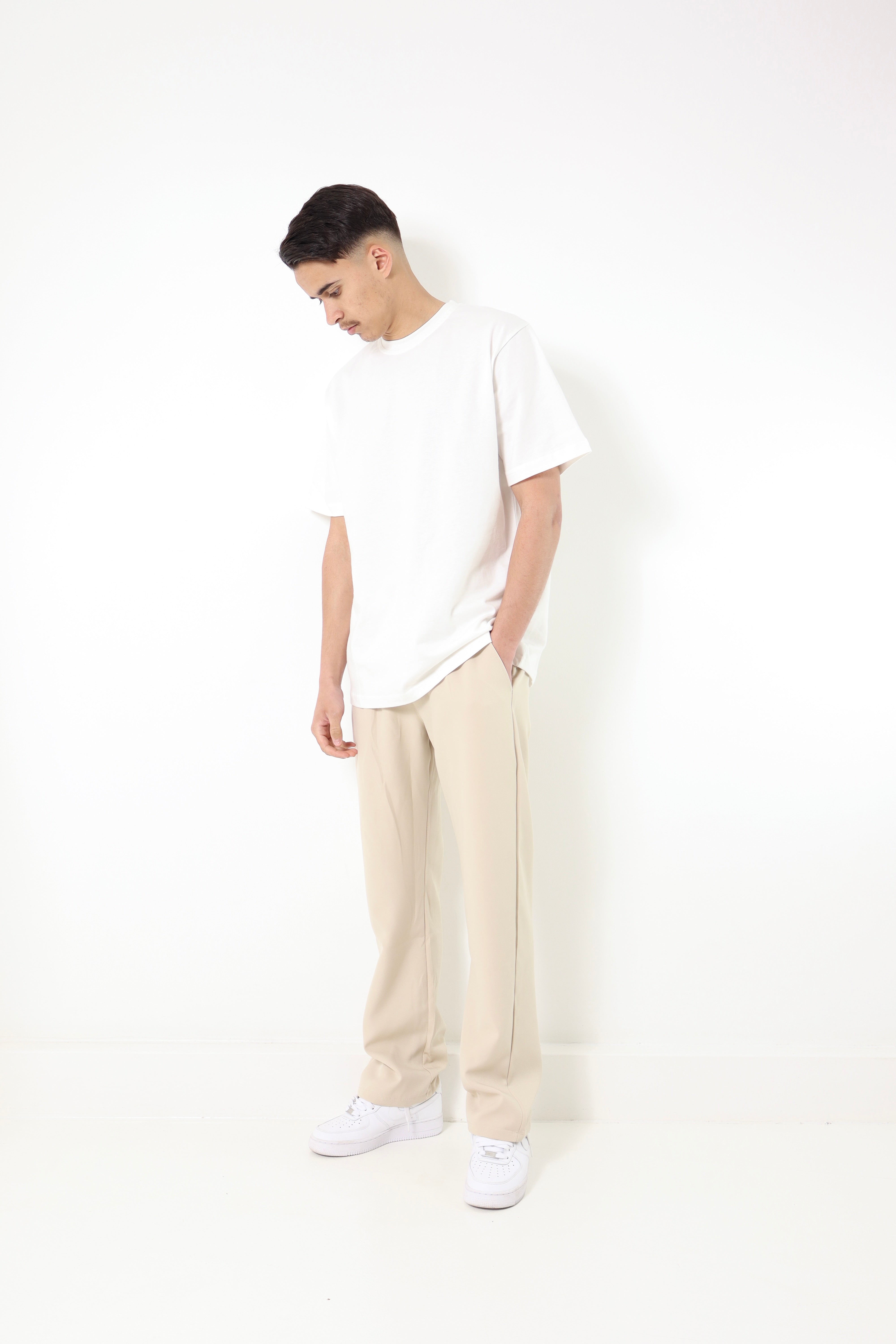 Pantalon fluide - évasé - beige
