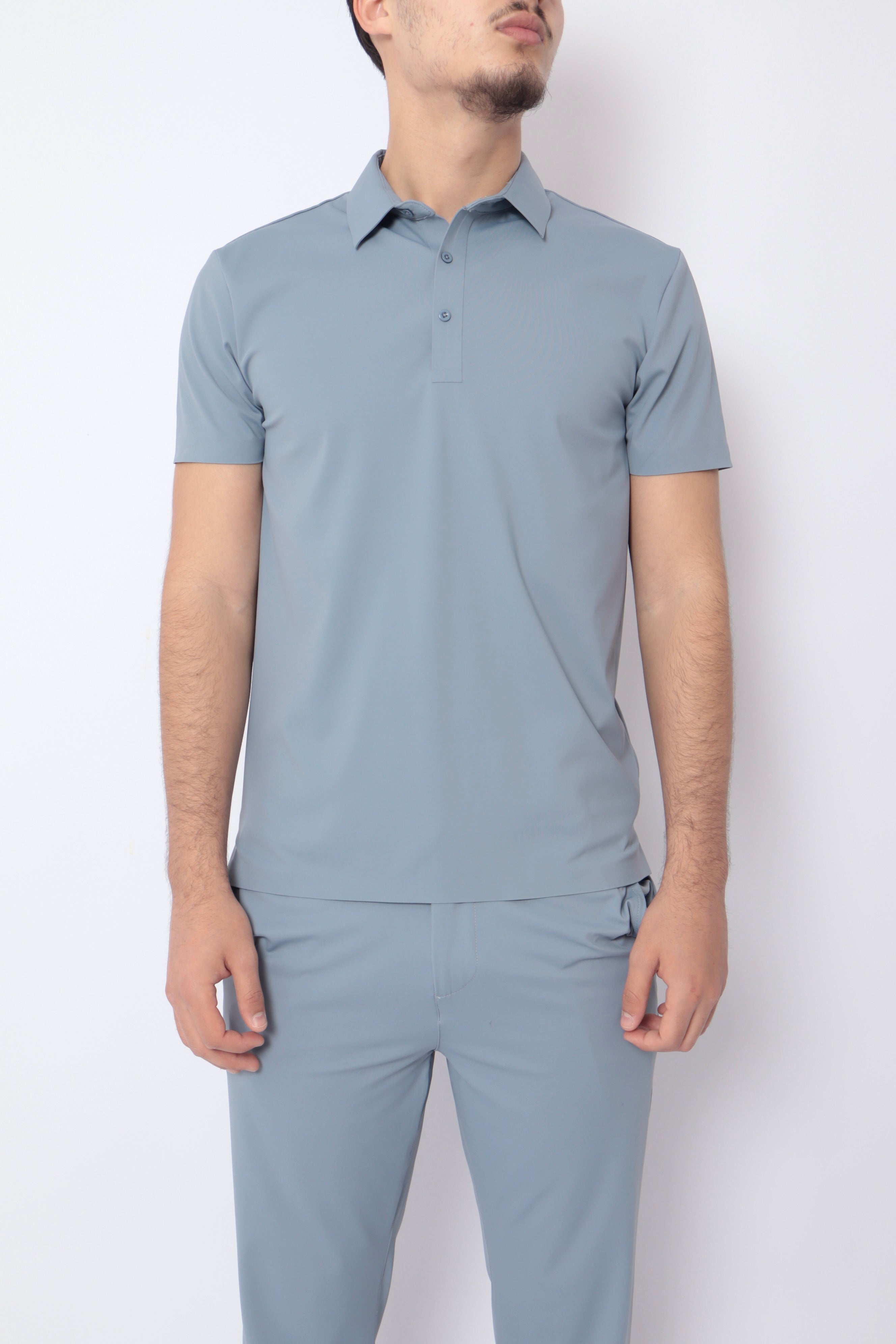 Ensemble monaco bleu ciel de la marque NO LIMIT, vue de face, en tissu léger et confortable.
