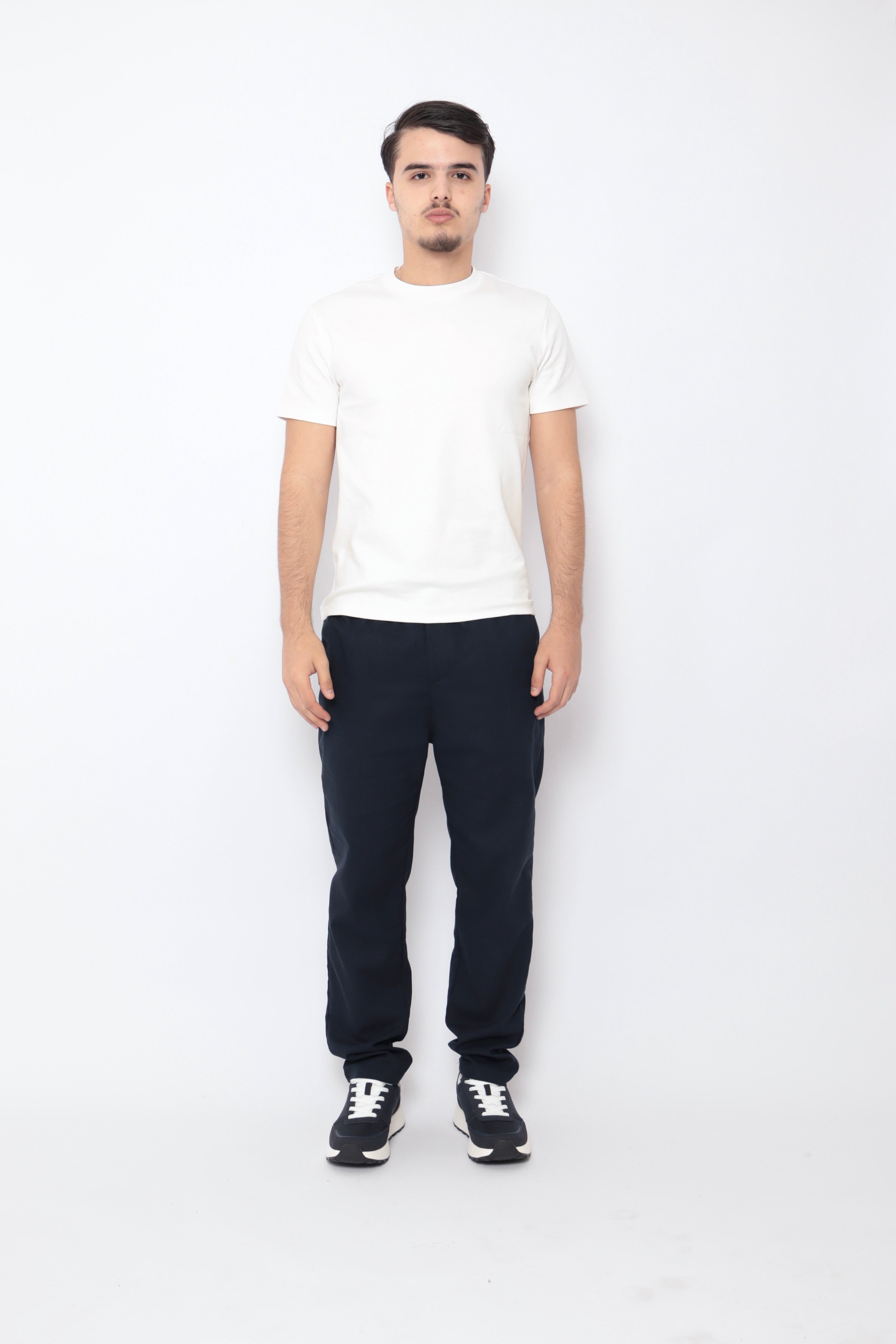 Pantalon effet lin bleu marin NO LIMIT, coupe décontractée, tissu léger et confortable, idéal pour un look estival.