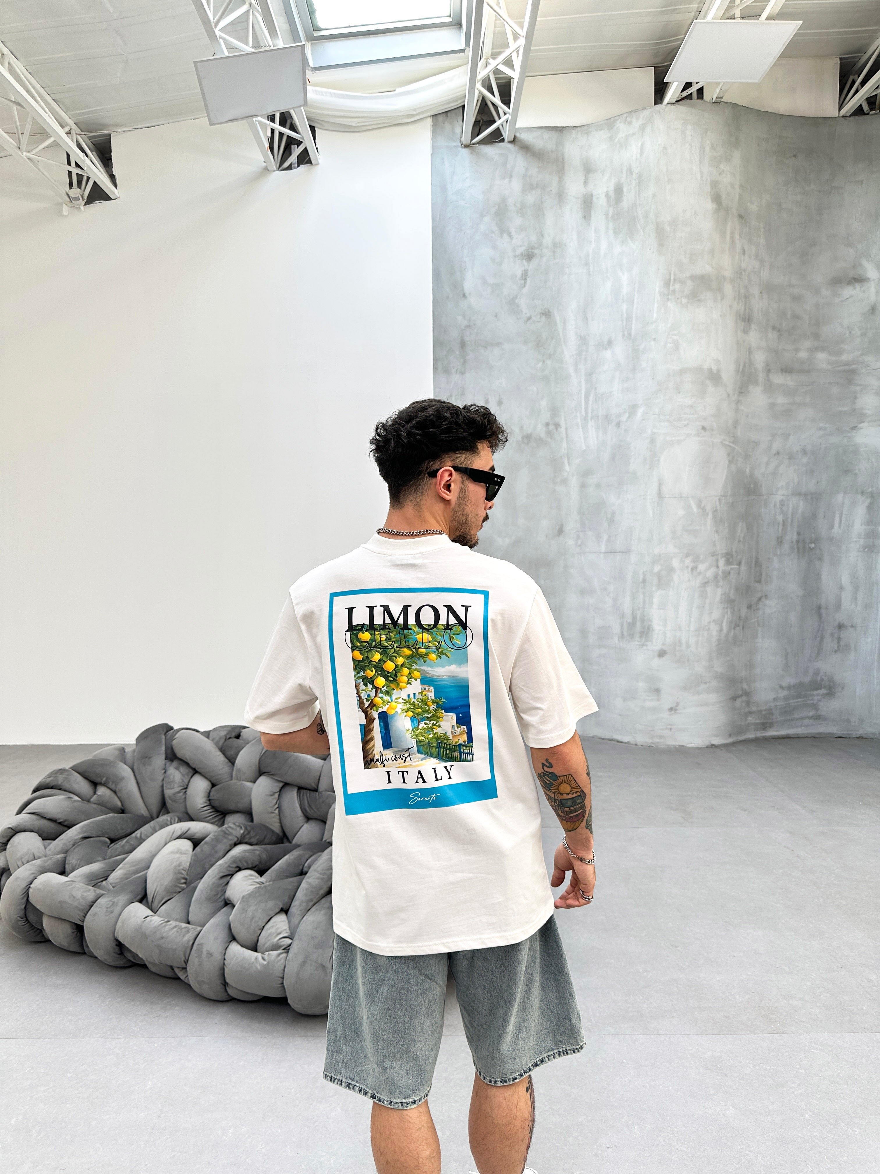 T-shirt - limon - blanc