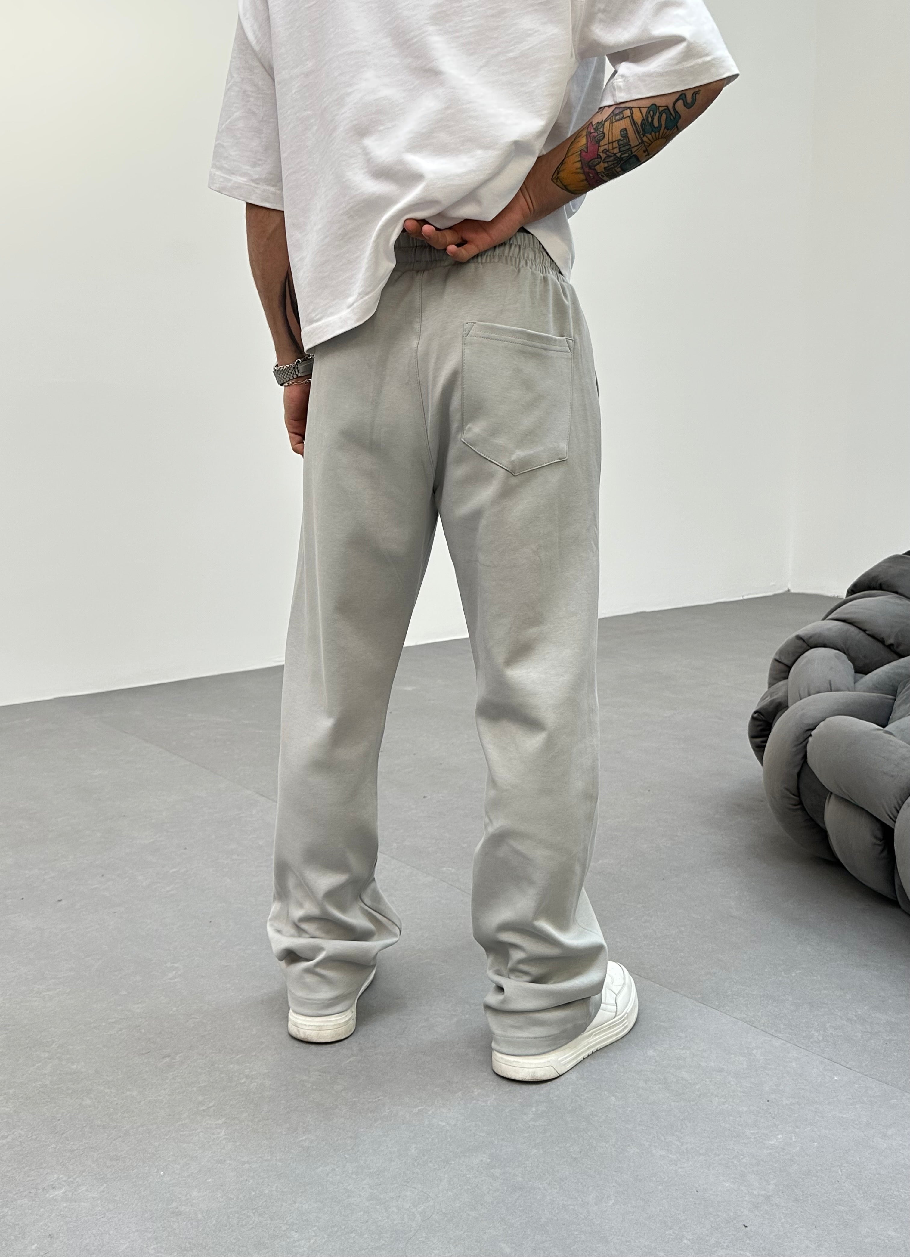 Pantalon de jogging à détail - gris
