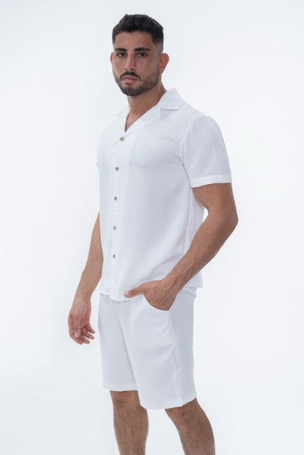 Ensemble Rio blanc de la marque NO LIMIT, vêtement assorti avec détails en tissu blanc, porté sur un mannequin.